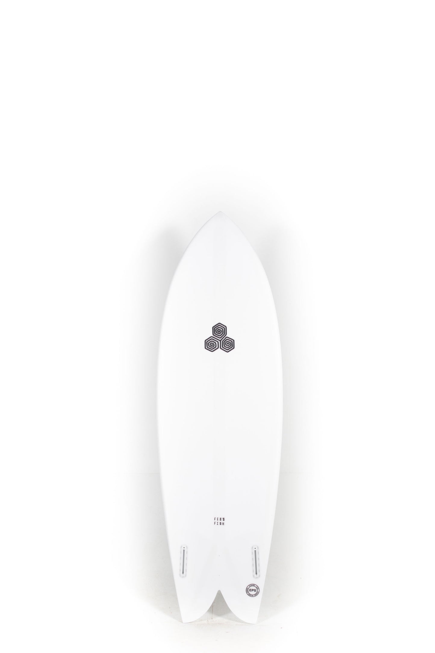 White Channel Islands Surfboard Feb's Fish size 5'11" on a white background by Pukas Surf Shop - 2
