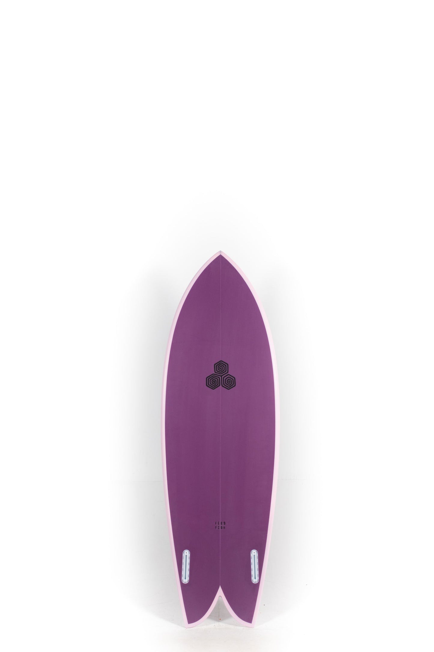 Purple and Pink Channel Islands Feb's Fish Surfboard size 5'5" at Pukas Surf Shop - 2