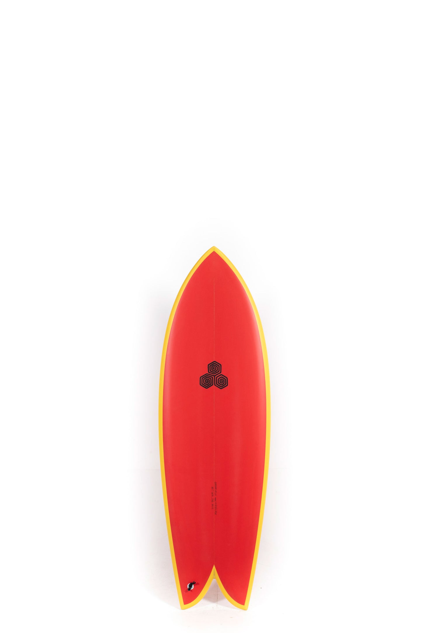 Red Channel Islands Surfboard Feb's Fish size 5'5" on a white background by Pukas Surf Shop