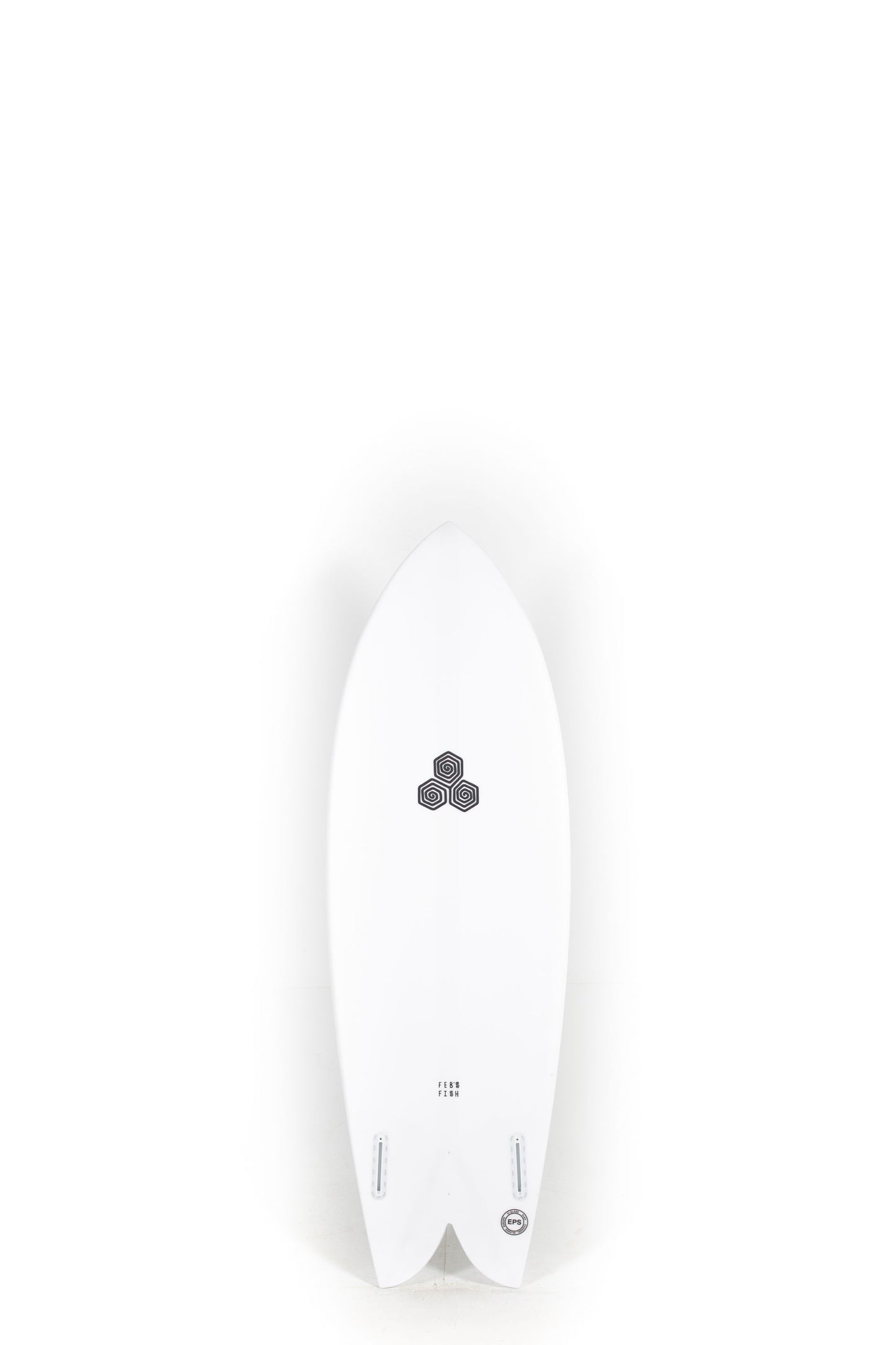 White Channel Islands Feb's fish size 5'5" on a white background by Pukas Surf Shop - 2