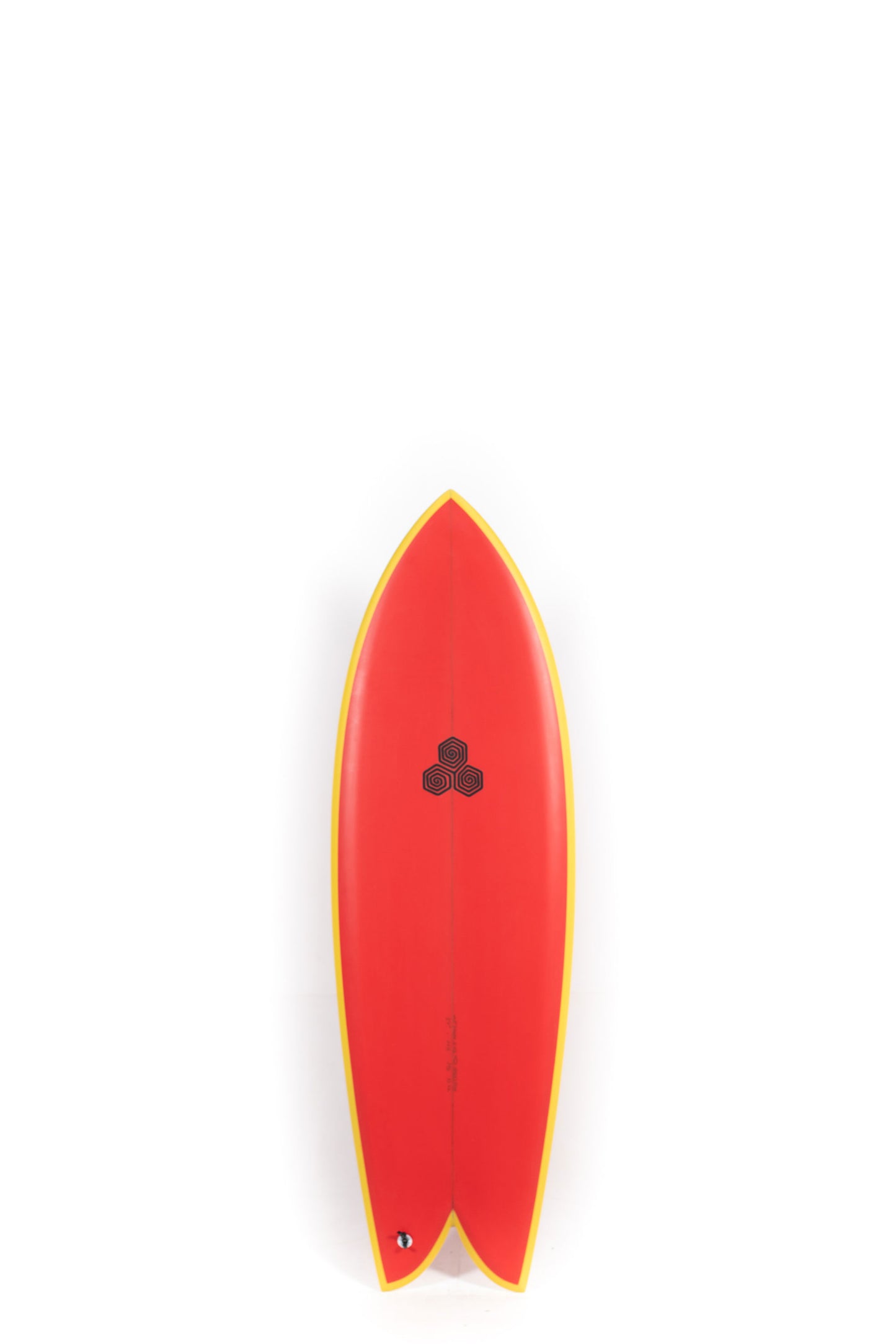 Red and Yellow Channel Islands Surfboard Feb's Fish size 5'7" at Pukas Surf Shop