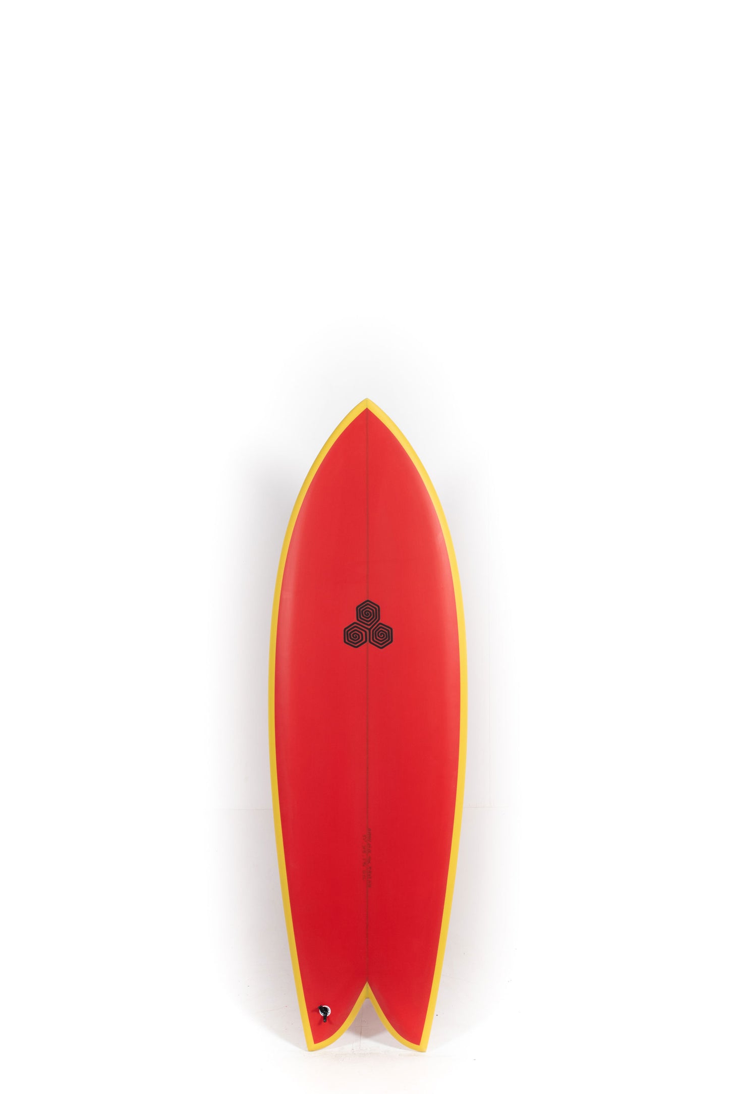 Red Channel Islands Surfboard Feb's Fish size 5'7" on a white background by Pukas Surf Shop