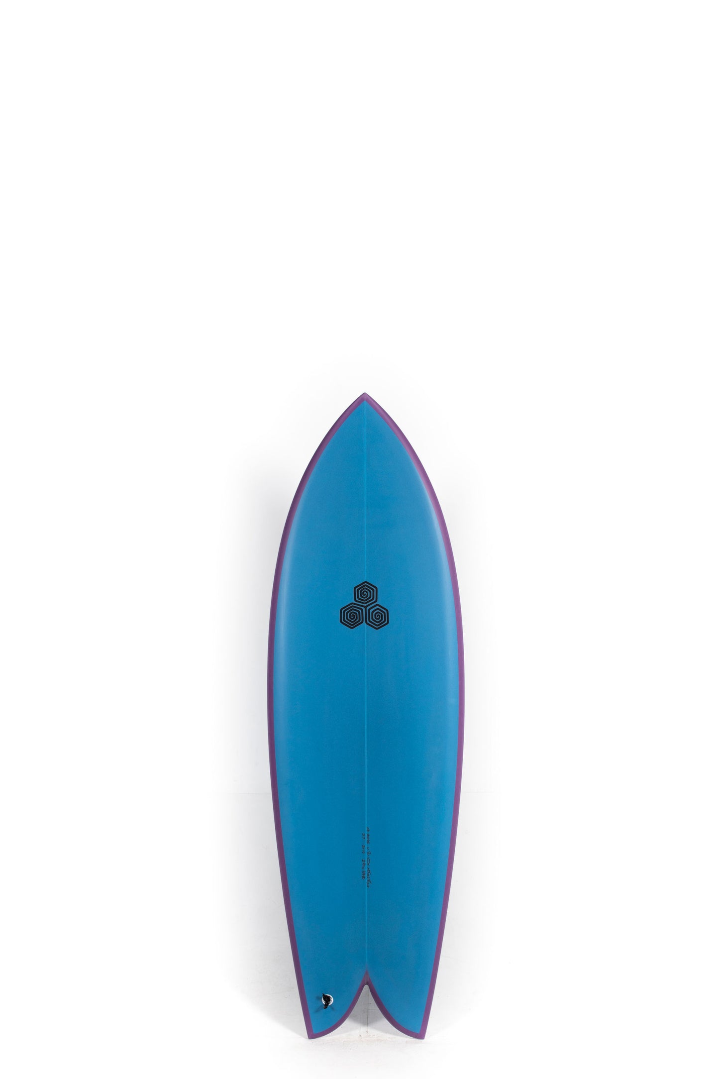 Blue Channel Islands Surfboard Feb's Fish size 5'7" on a white background by Pukas Surf Shop