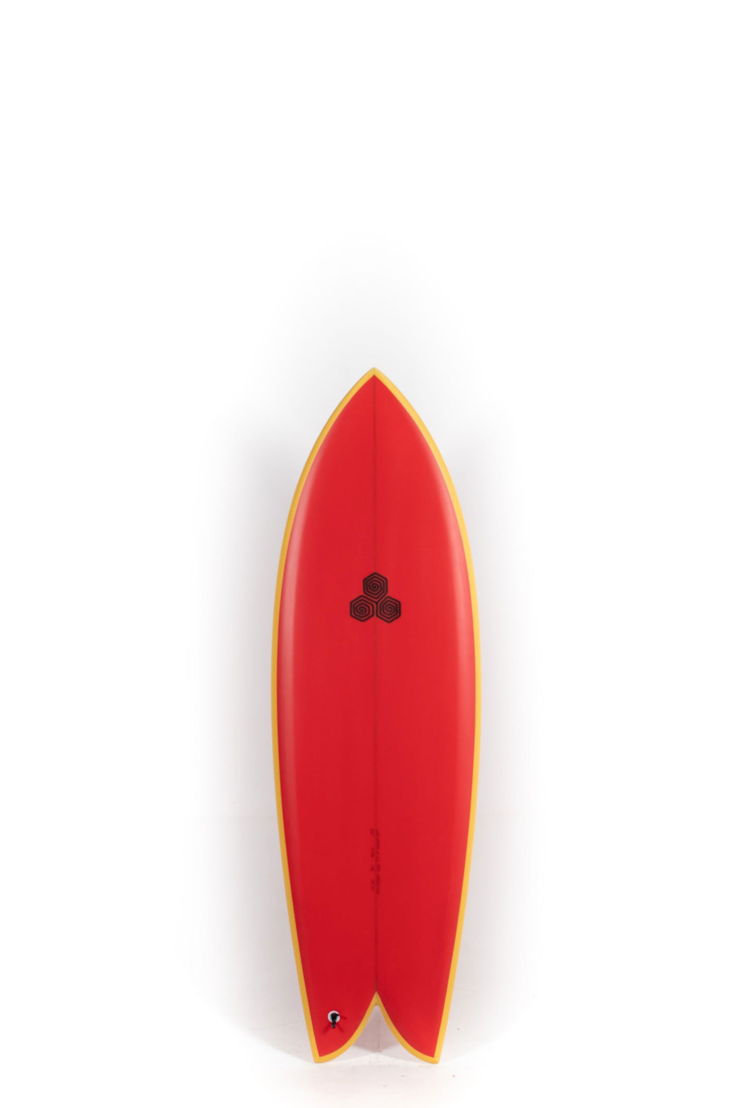 Red and Yellow Channel Islands Surfboard Feb's Fish size 5'9" at Pukas Surf Shop