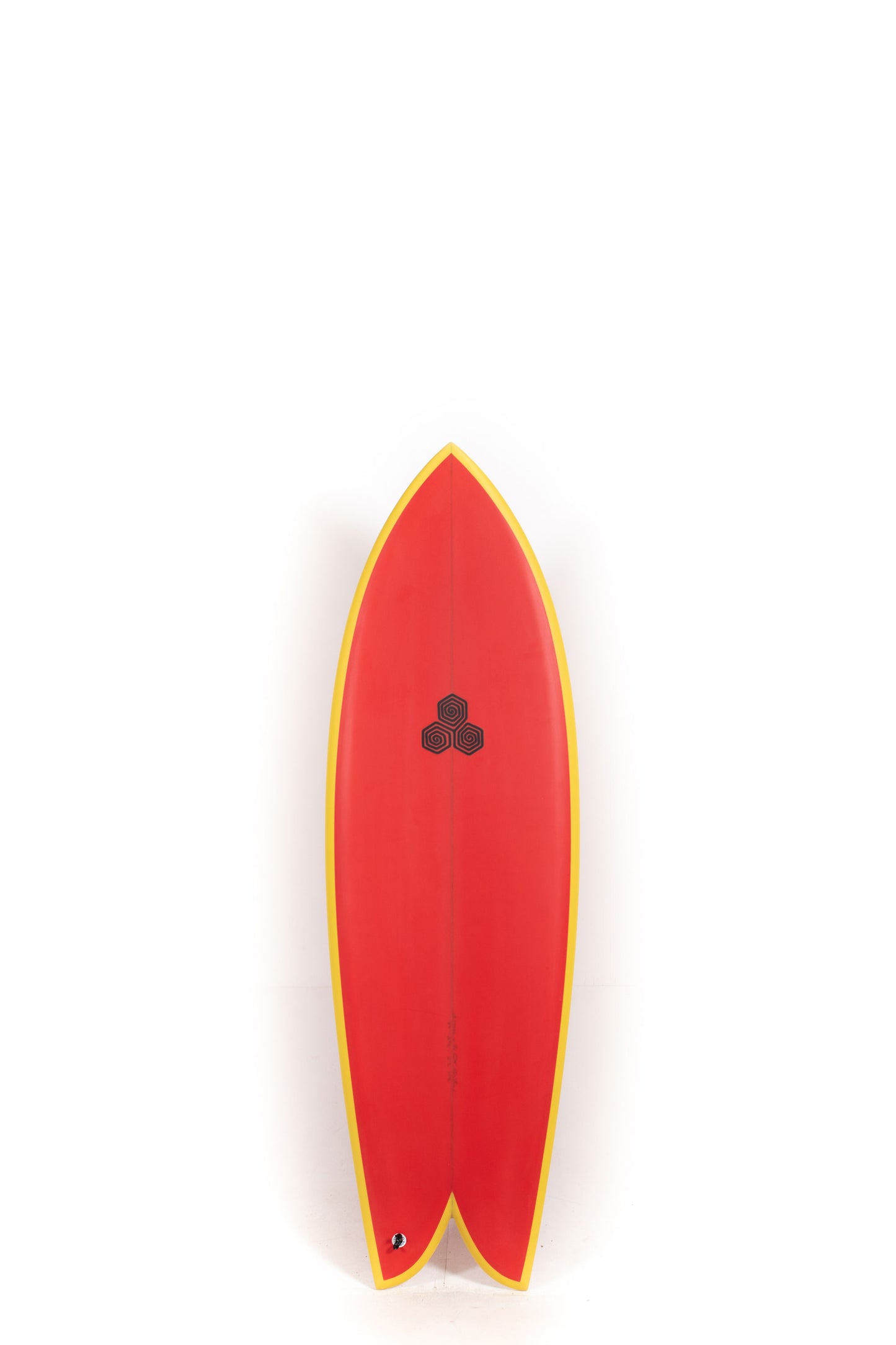 Red Channel Islands Surfboard Feb's Fish size 5'9" on a white background by Pukas Surf Shop