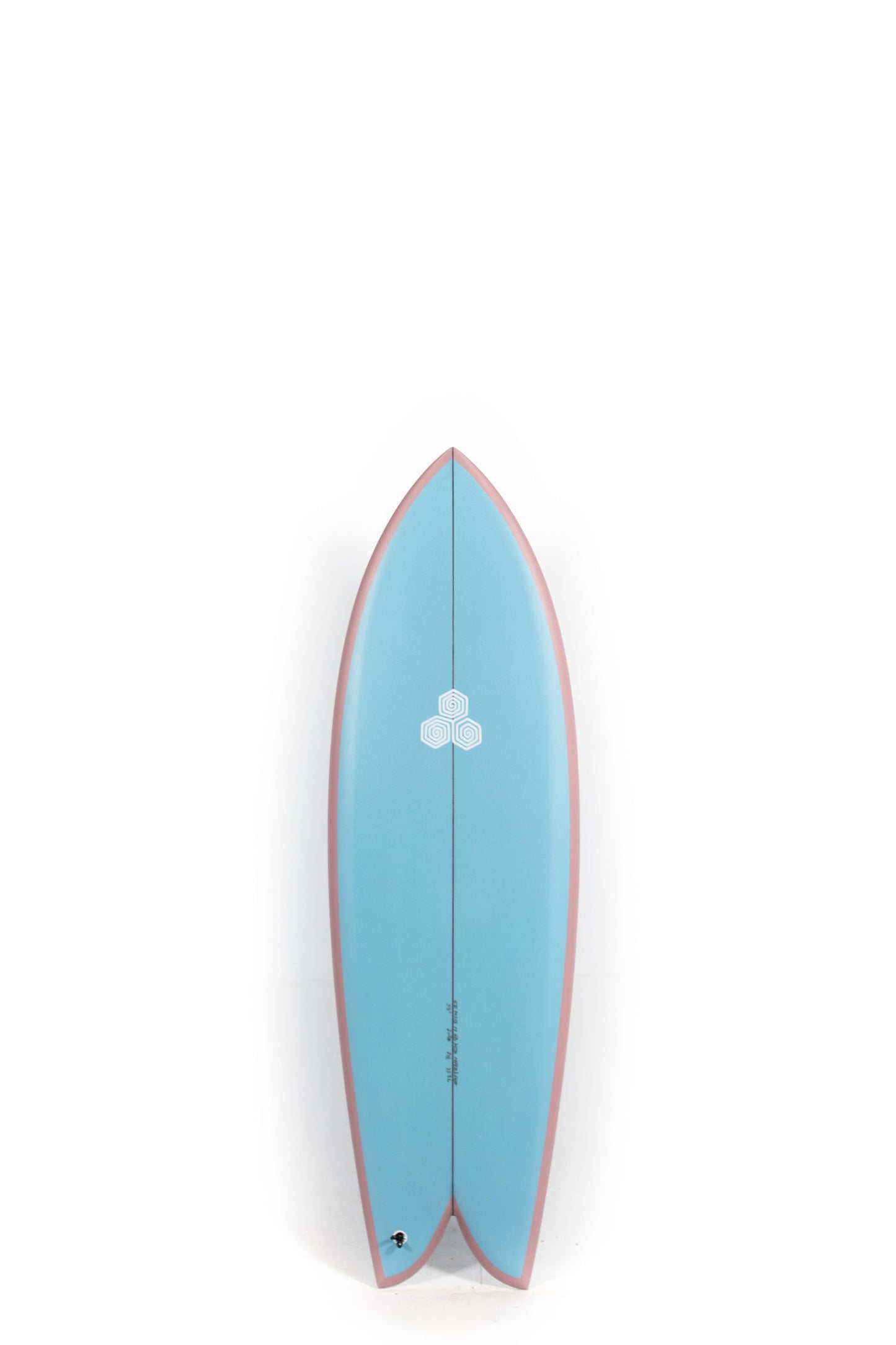Blue and pruple Channel Islands Surfboard Feb's Fish size 5'9" at Pukas Surf Shop