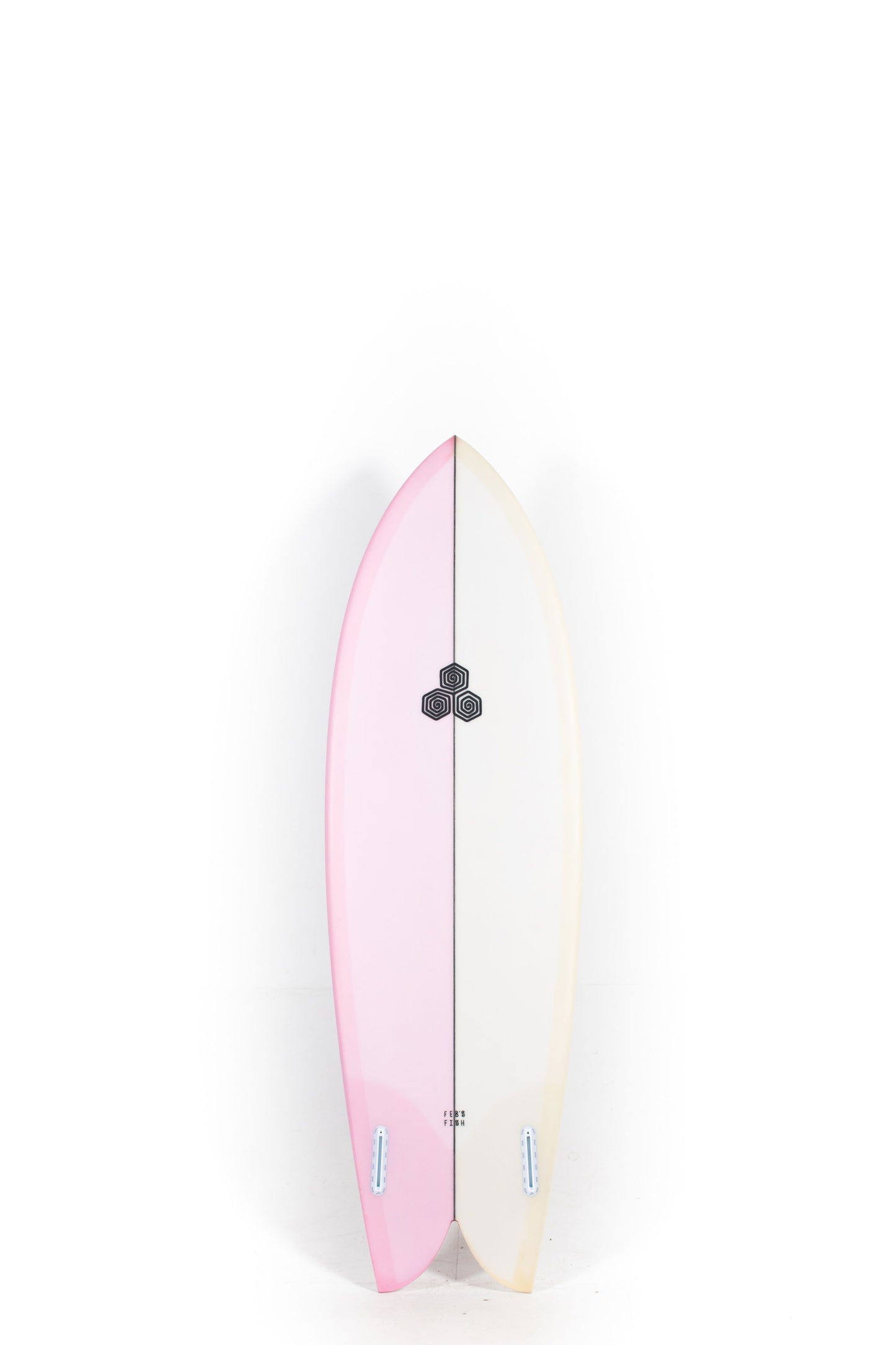 Pink and Beige Channel Islands Feb's Fish Surfboard size 6'1" at Pukas Surf Shop - 2