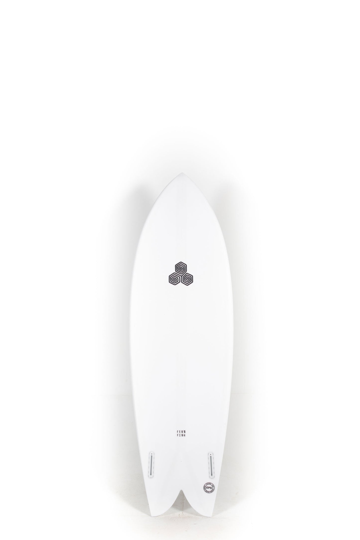 White Channel Islands Surfboard Feb's Fish size 6'1" on a white background at Pukas Surf Shop - 2