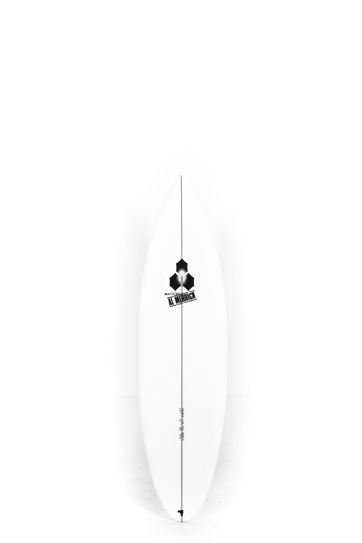 White Channel Islands Surfboards Happy Traveler size 6'0" on a white background by Pukas Surf Shop