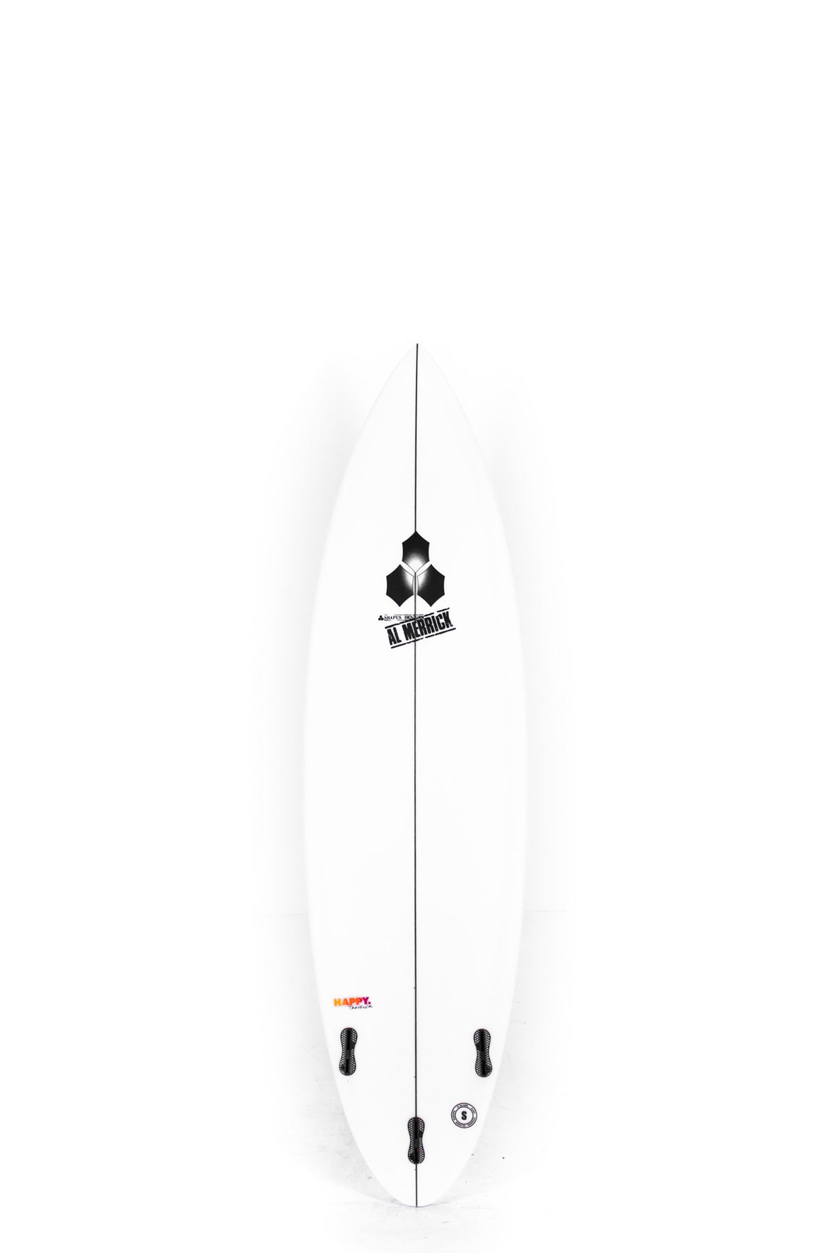 Clear Channel Islands Surfboard Happy Traveler size 6'6" on a white background by Pukas Surf shop - 2