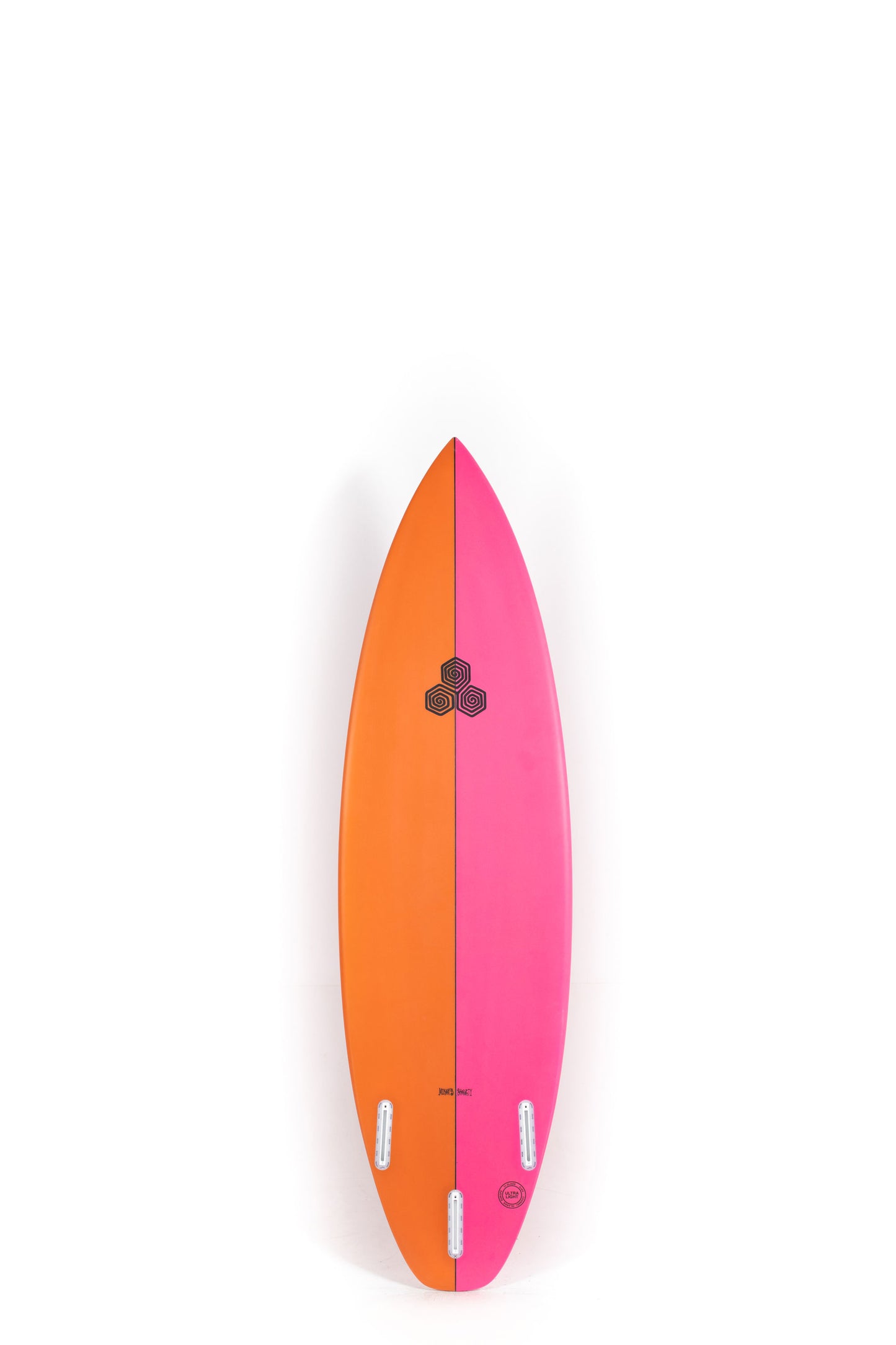 Pink and Orange Channel Islands Surfboard Mikey's Shorty size 6'0" at Pukas Surf Shop - 2