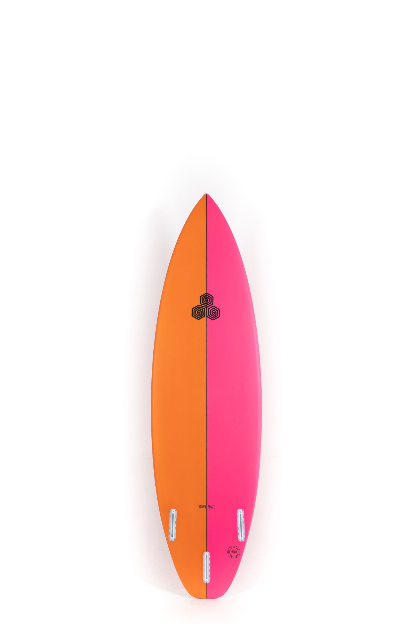 Pink and orange Channel Islands Surfboard Mikey's Shorty size 6'2" at Pukas Surf Shop - 2