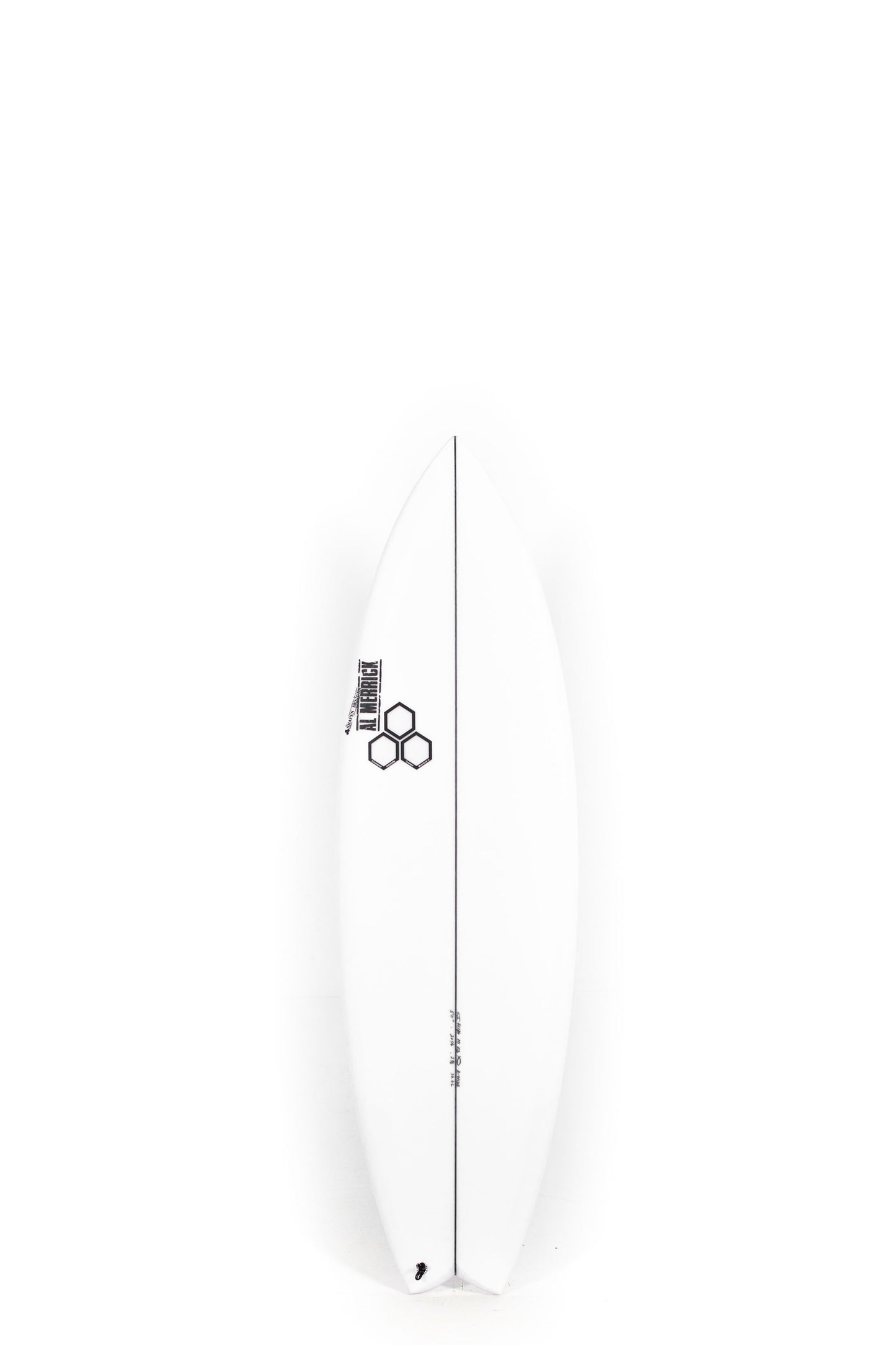 White Channel Islands Surfboard Rocket Wide size 5'11" on a white background by Pukas surf shop