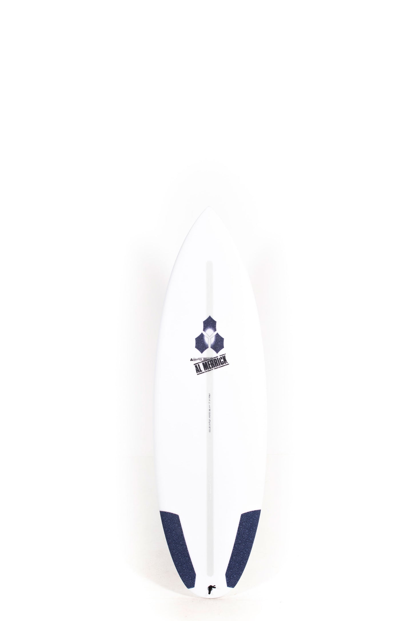 White Channel Islands Surfboard Solution size 5'9" on a white background by Pukas Surf Shop