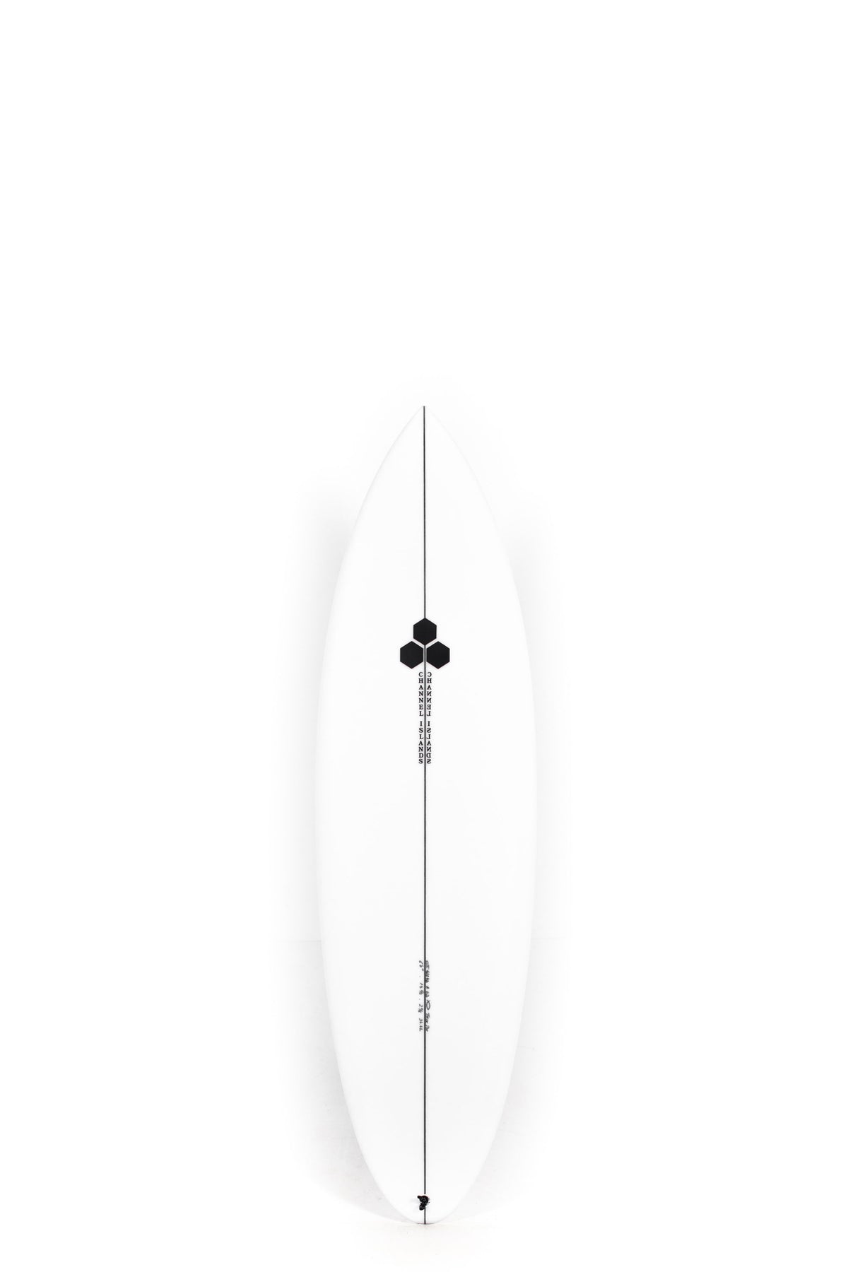 White Channel Islands Surfboard Twin Pin size 6'0" on a white background by Pukas Surf shop - 1