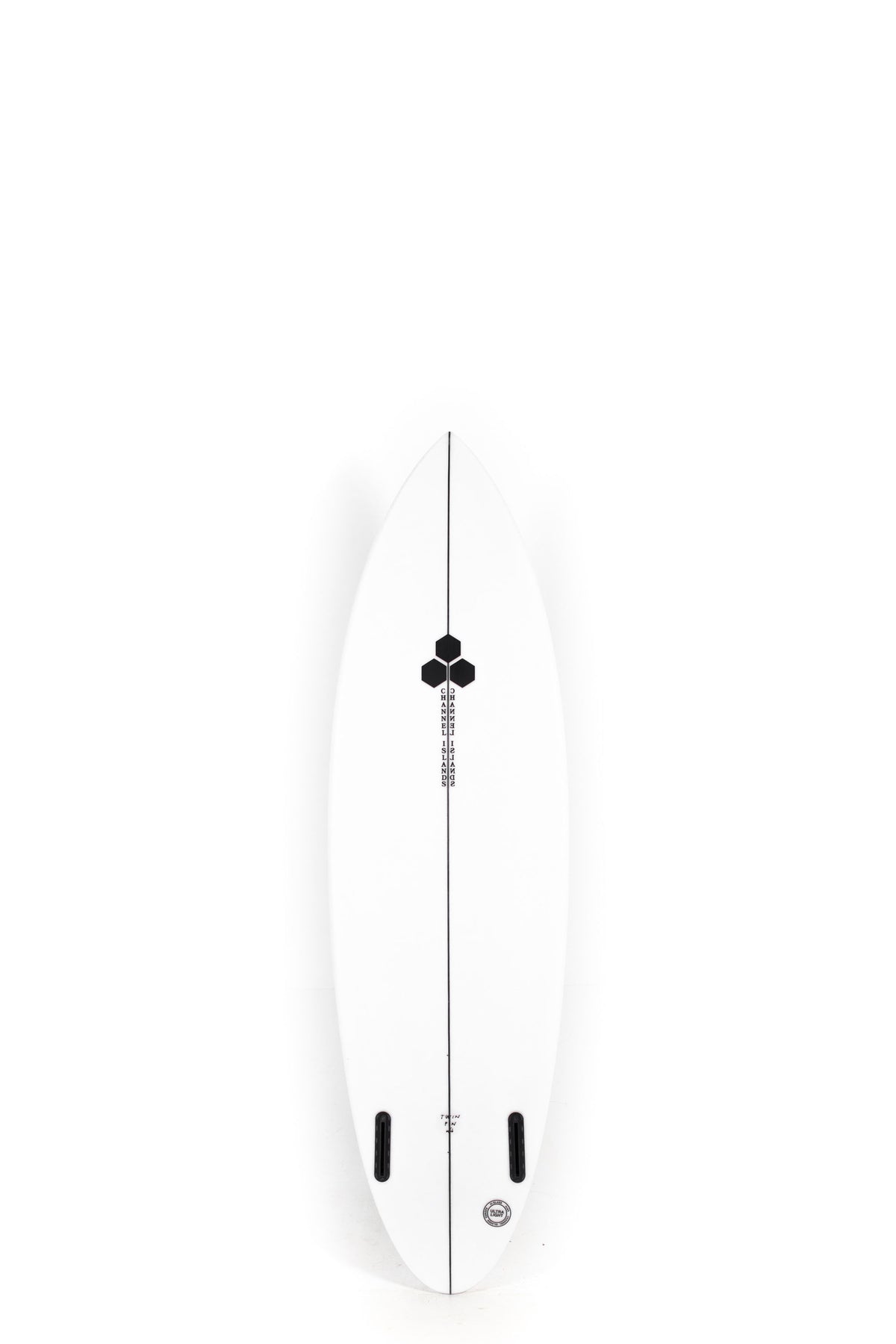 White Channel Islands Surfboard Twin Pin size 6'0" on a white background by Pukas Surf shop - 2
