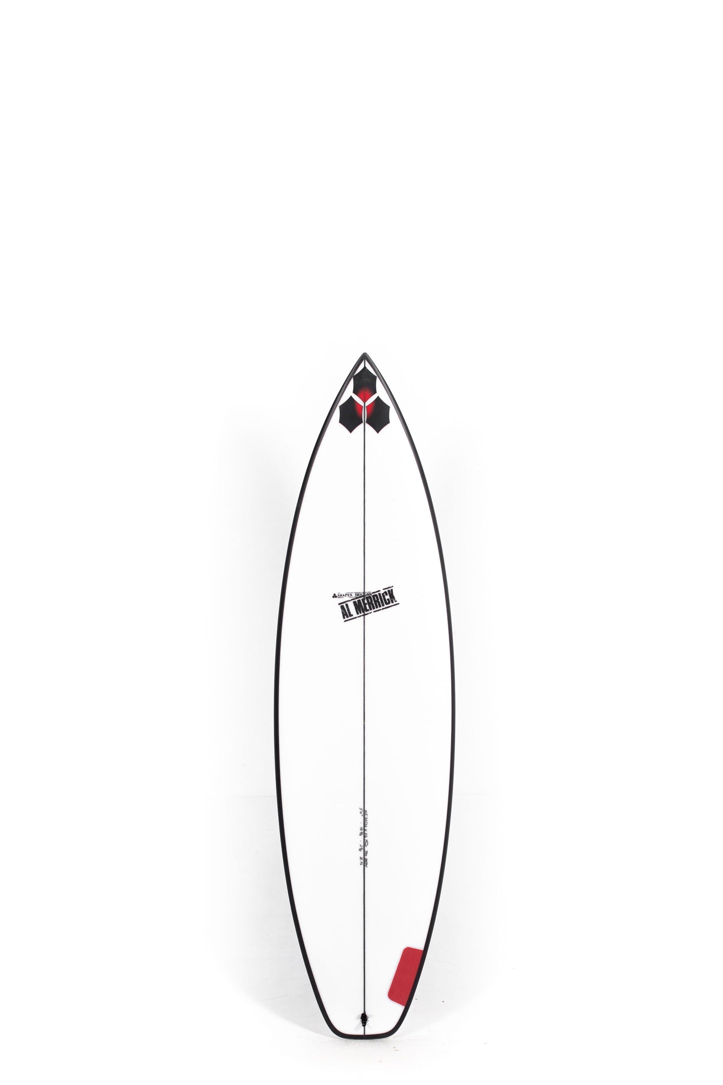 White Channel Islands Surfboard Two Happy size 5'10" with black rails at Pukas Surf Shop