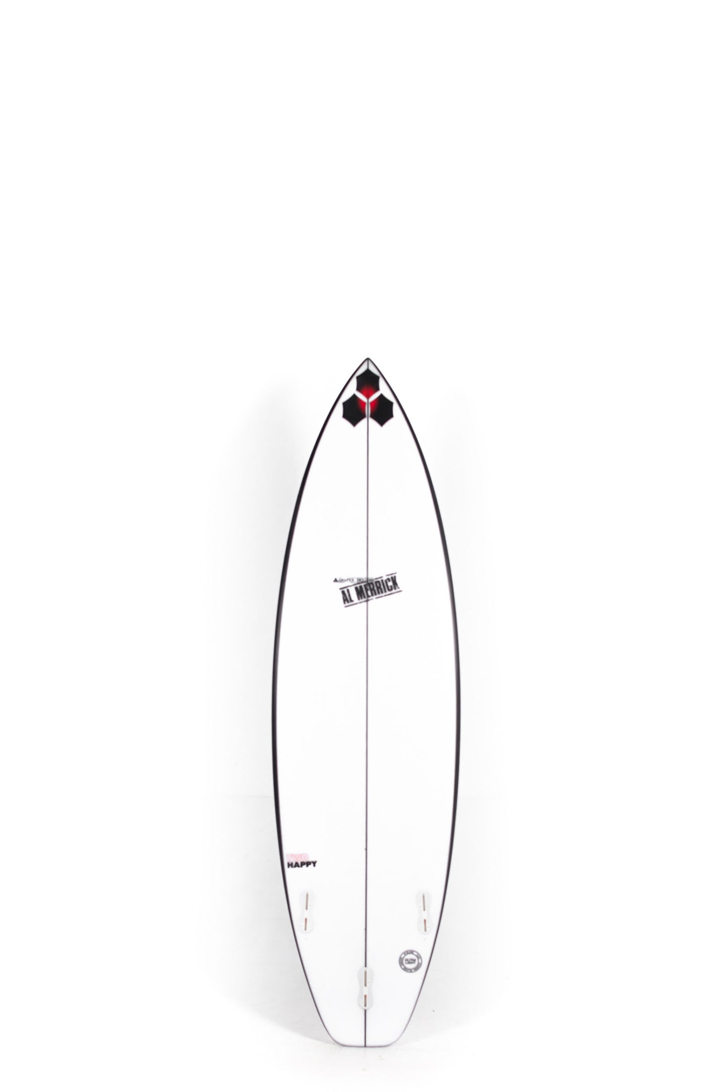 White Channel Islands Surfboard Two Happy size 5'10" with black rails at Pukas Surf Shop - 2