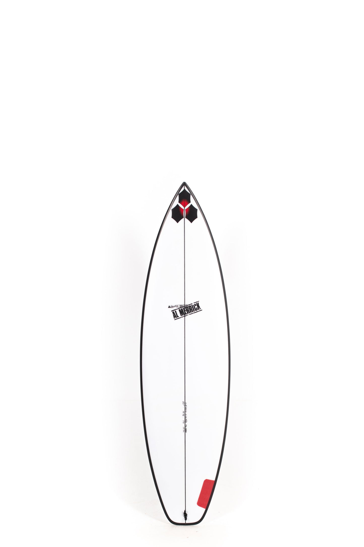 White and black Channel Islands Surfboard Two Happy size 5'9" at Pukas Surf Shop