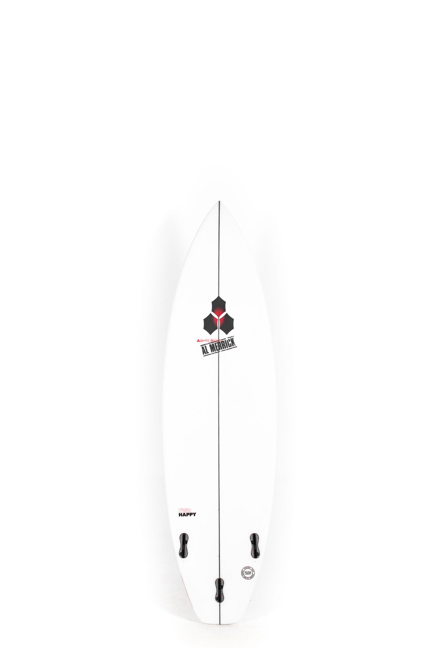 White Channel Islands Surfboard size 6'2" on a white background by Pukas Surf Shop - 2
