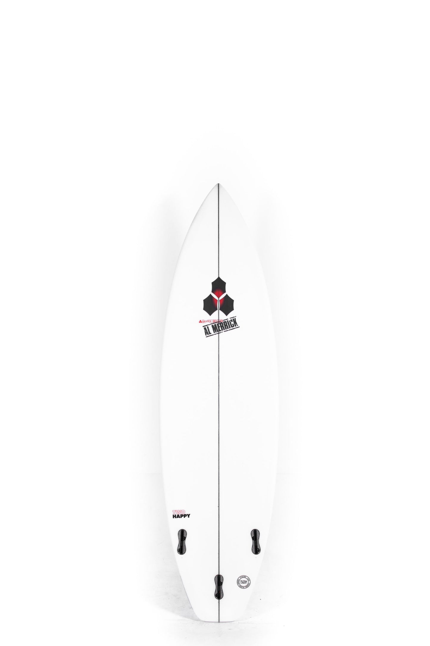 White Channel Islands Surfboard Two Happy size 6'4" on a white background by Pukas Surf shop - 2