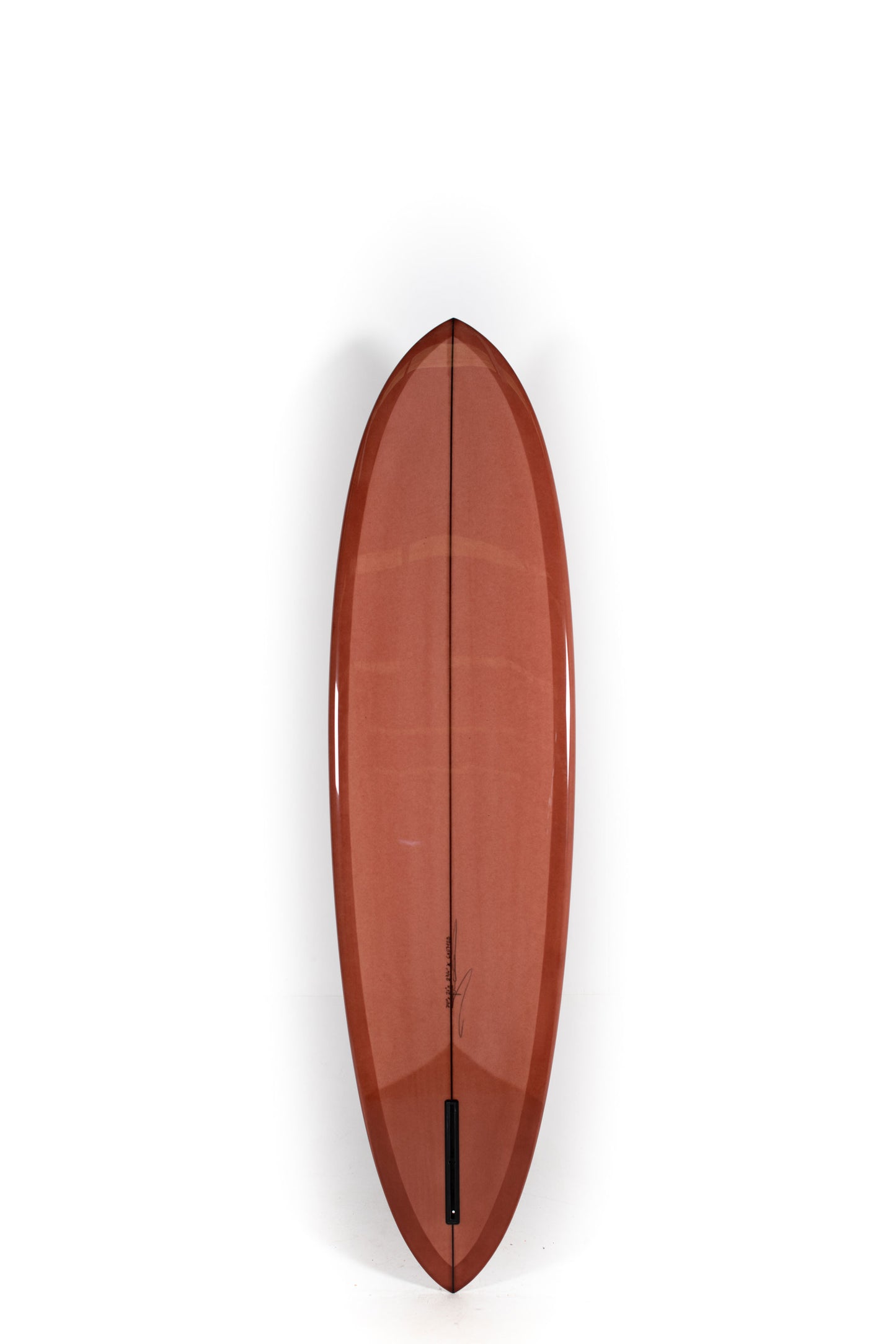 Red Christenson Surfboard c-bucket size 7'0" on a white background by Pukas Surf Shop - 2