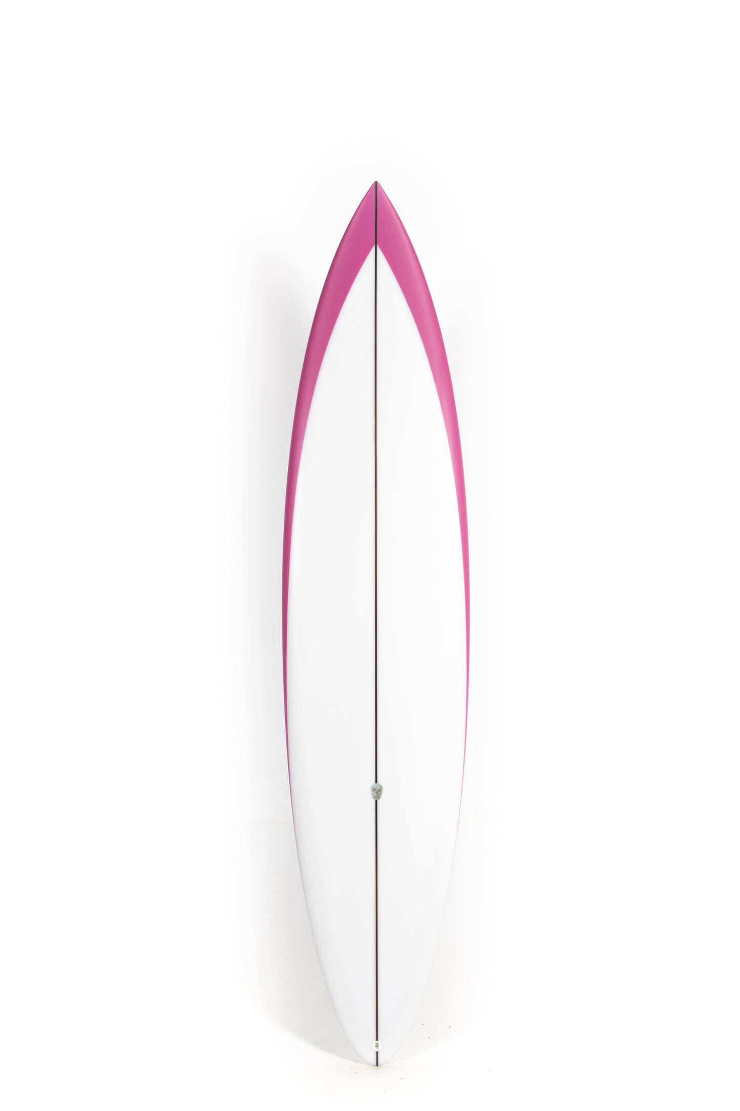 White and Pink Christenson Surfboards Carrera size 7'6" at Pukas Surf Shop
