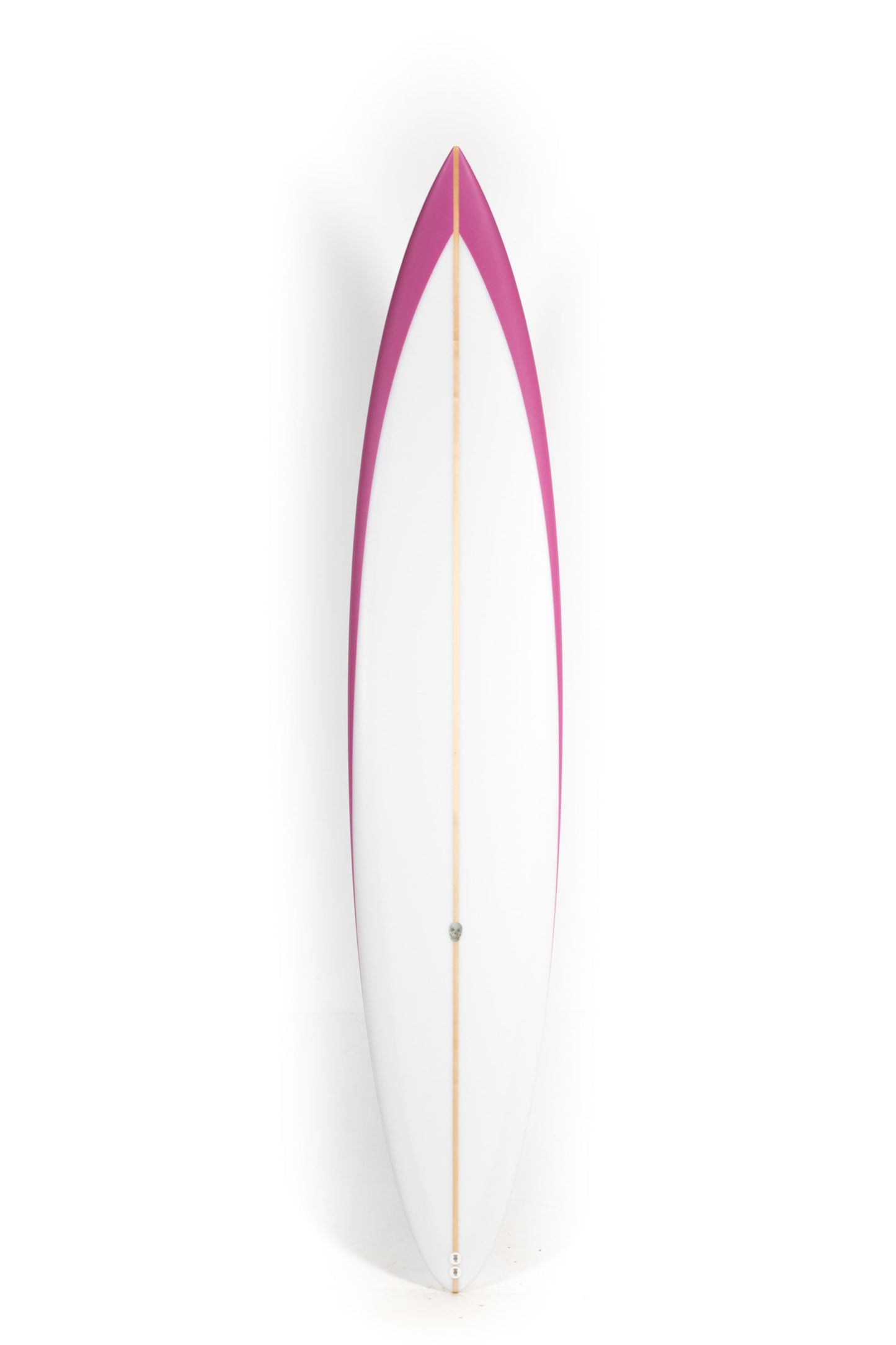 White and Pink Christenson Surfboards Carrera size 8'6" at Pukas Surf Shop