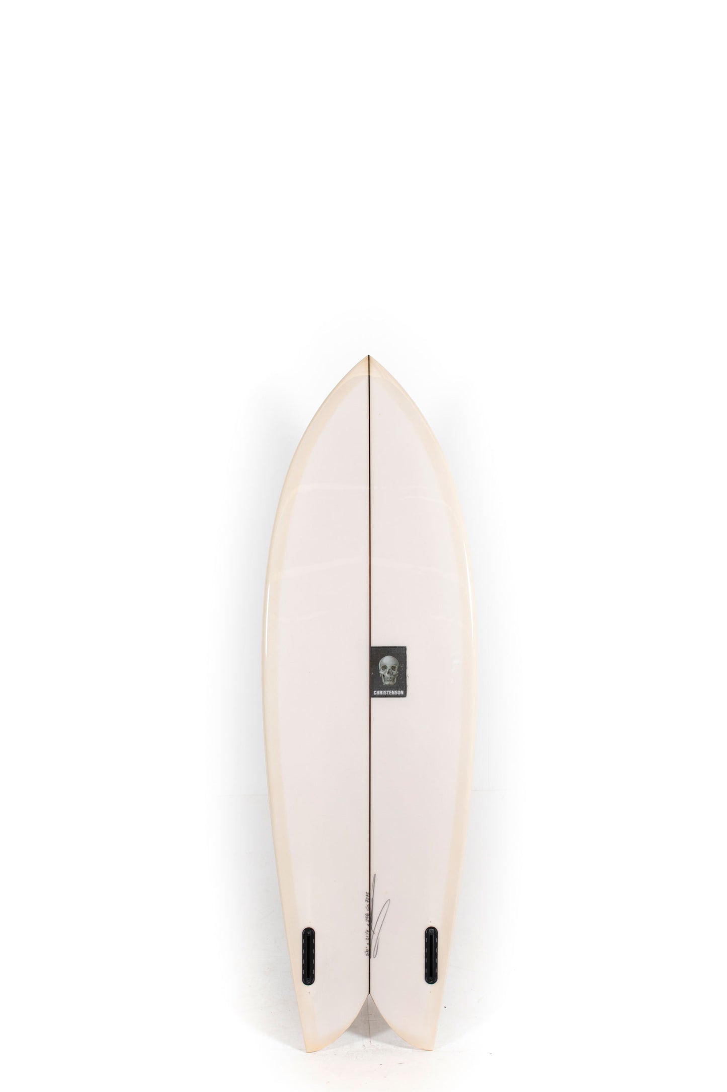 Beige Christenson Surfboard size 5'10" on a white background by Pukas Surf Shop - 2