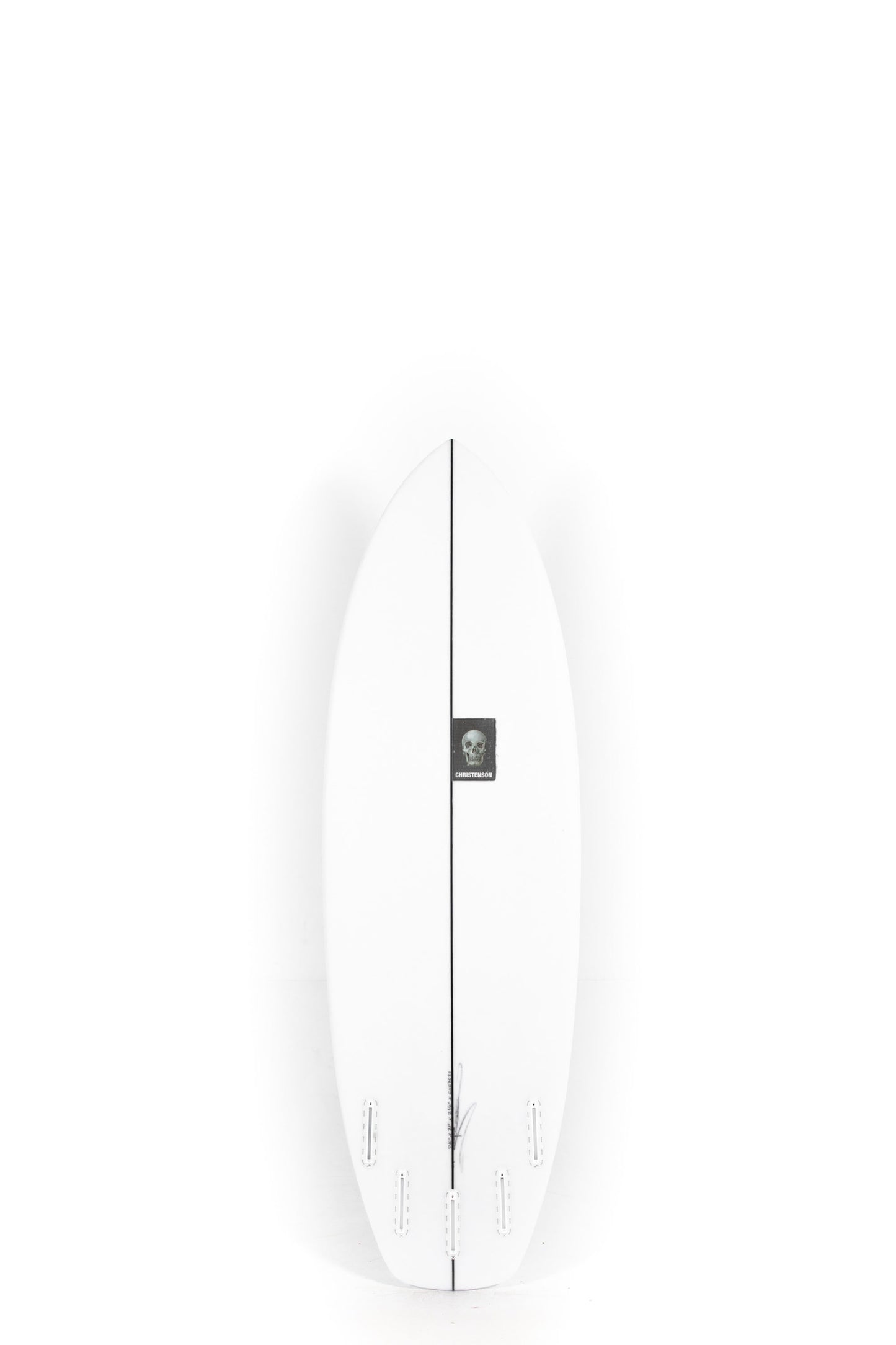 White Christenson Surfboards Easy Wind size 5'10" on a white background by Pukas Surf Shop - 2
