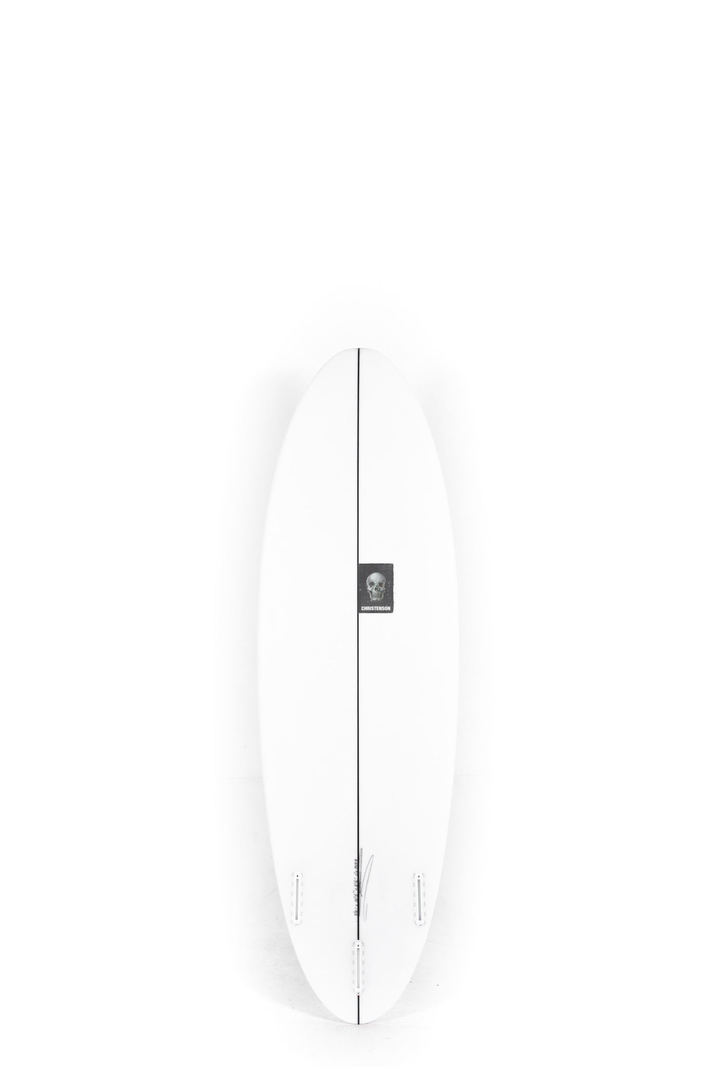 White Christenson Surfboard Hole Shot size 5'10" on a white background by Pukas Surf Shop - 2