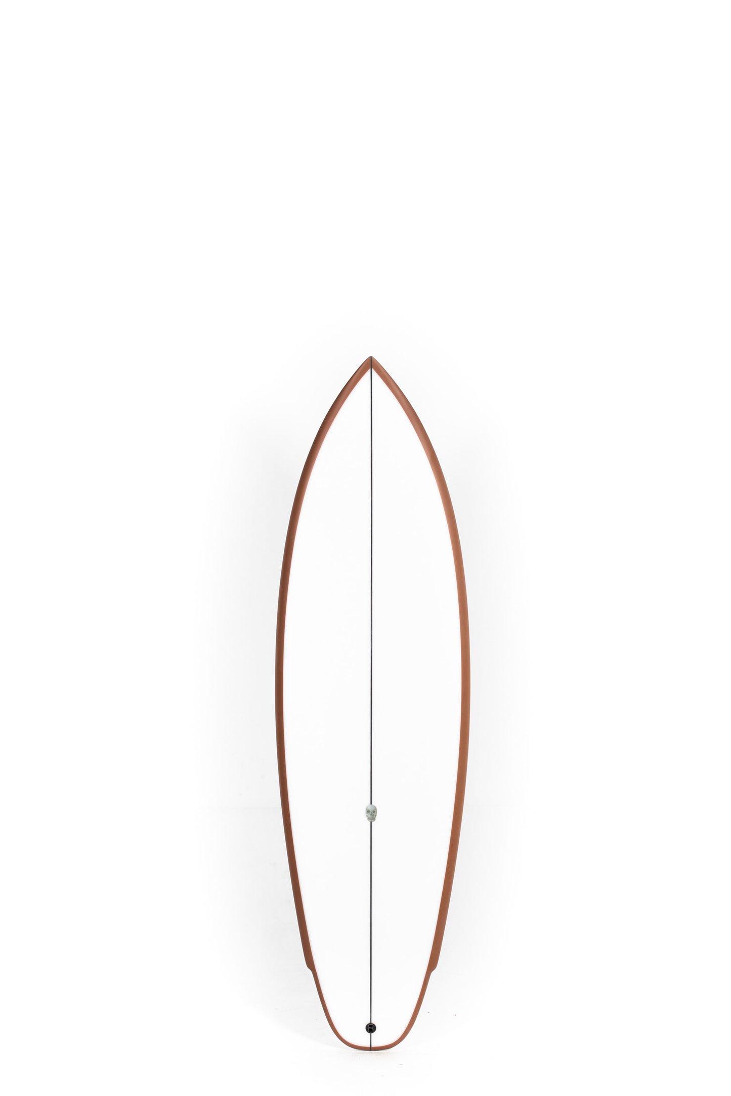 White and brown Christenson Surfboard Lane Splitter size 5'11" at Pukas Surf Shop