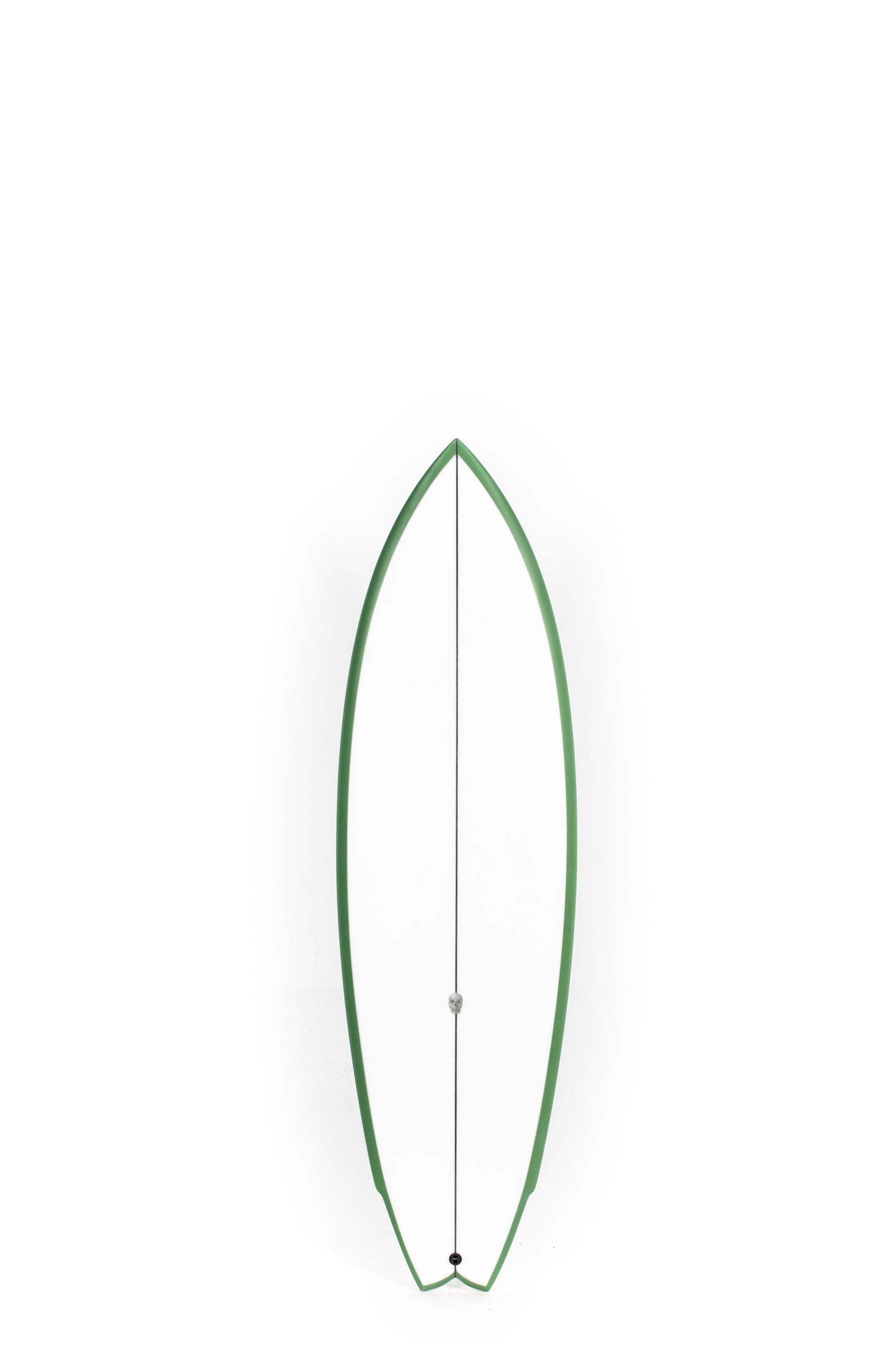 White and green Christenson Surfboard Lane Splitter Swallow 5'11" at Pukas Surf Shop