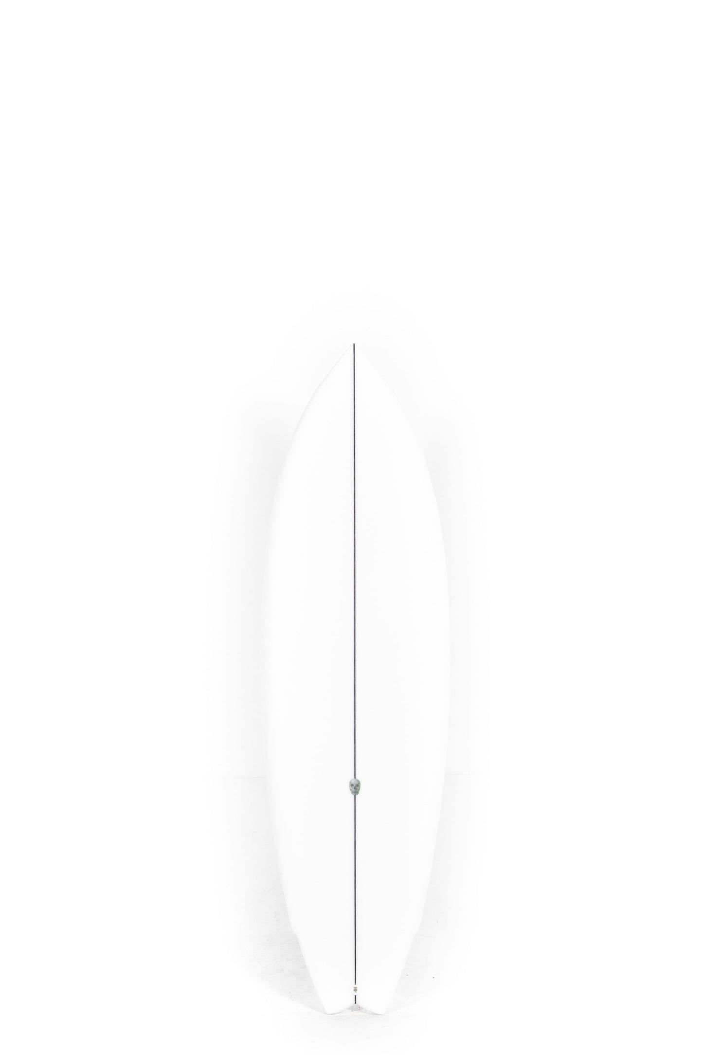 White Christenson Surfboard Lane Splitter Swallow size 5'11" on a white background by Pukas Surf Shop