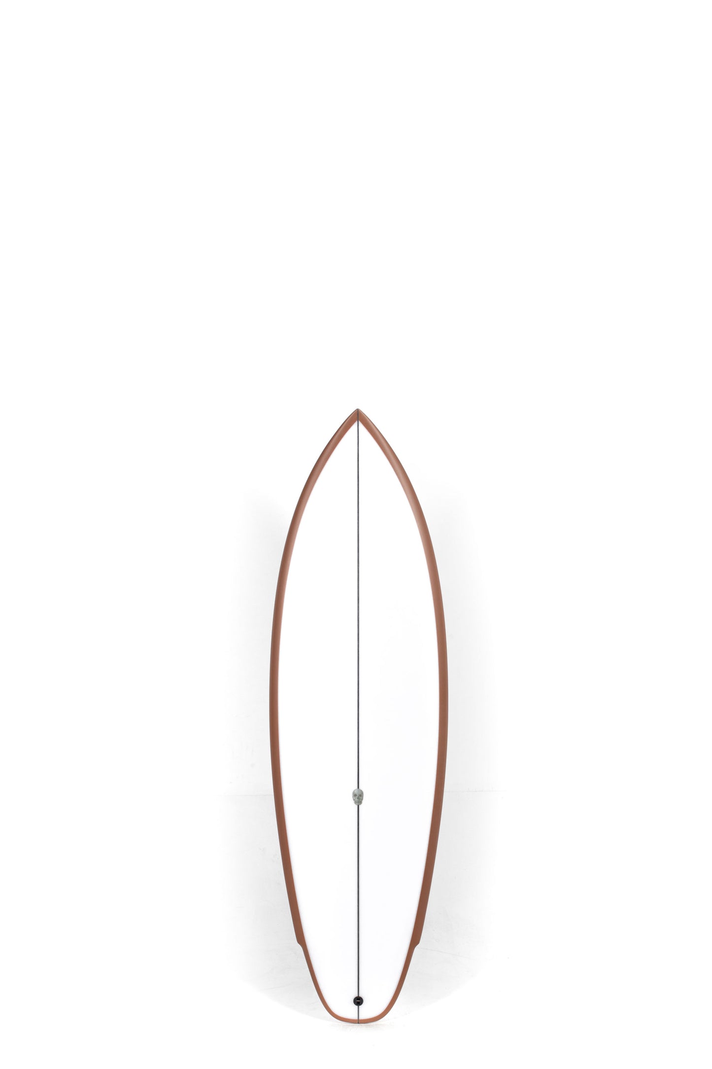 White and brown Christenson Surfboard Lane Splitter size '6" at Pukas Surf Shop