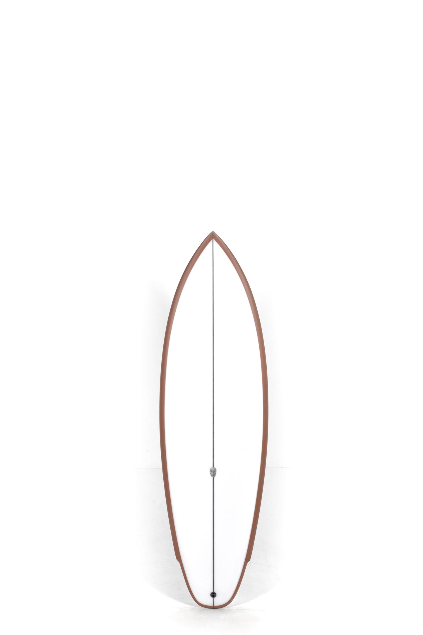 White and Brown Christenson Surfboard Lane Splitter size 5'7" at Pukas Surf Shop