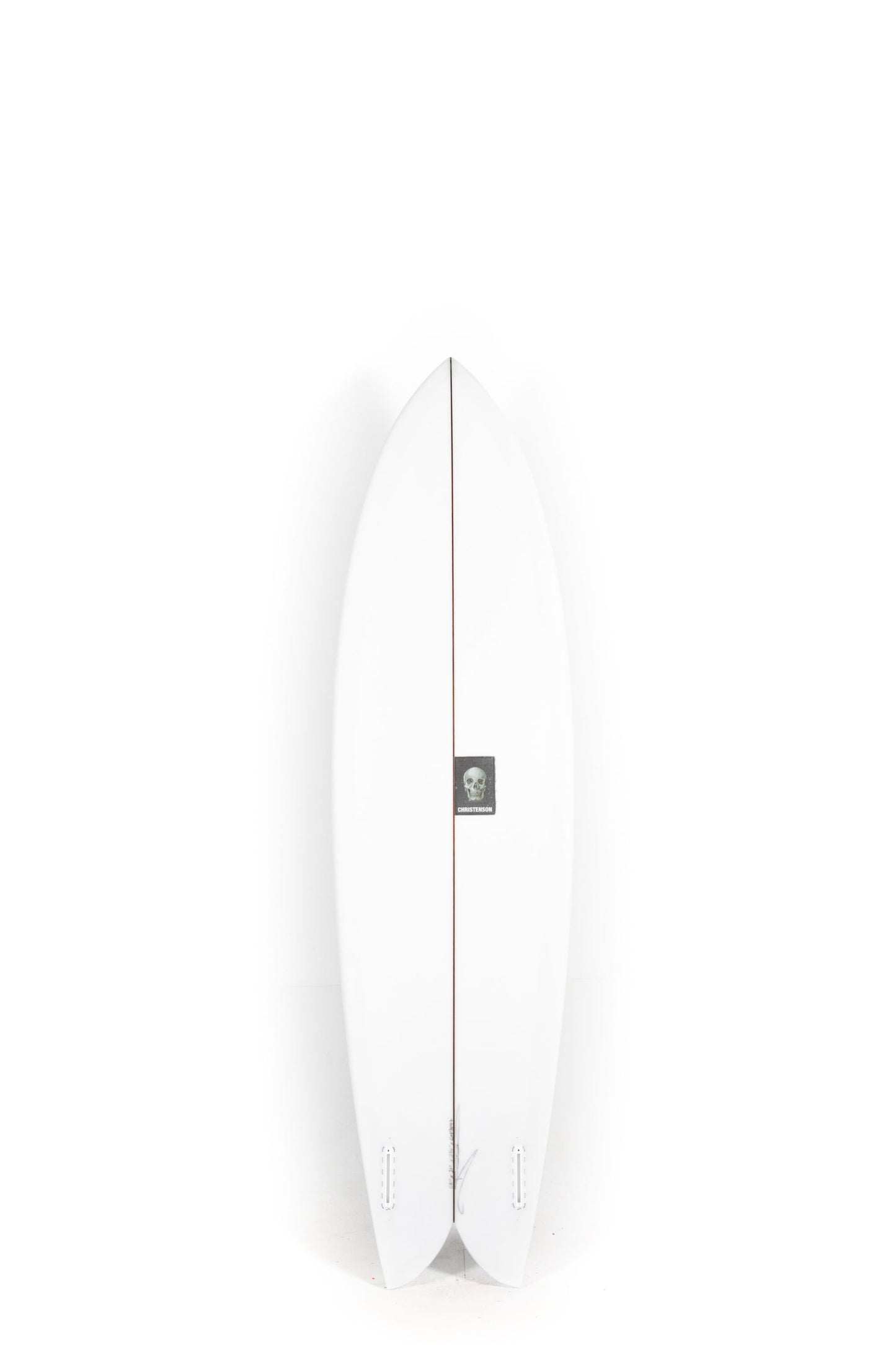 Blue Christenson surfboard on a white background - 2