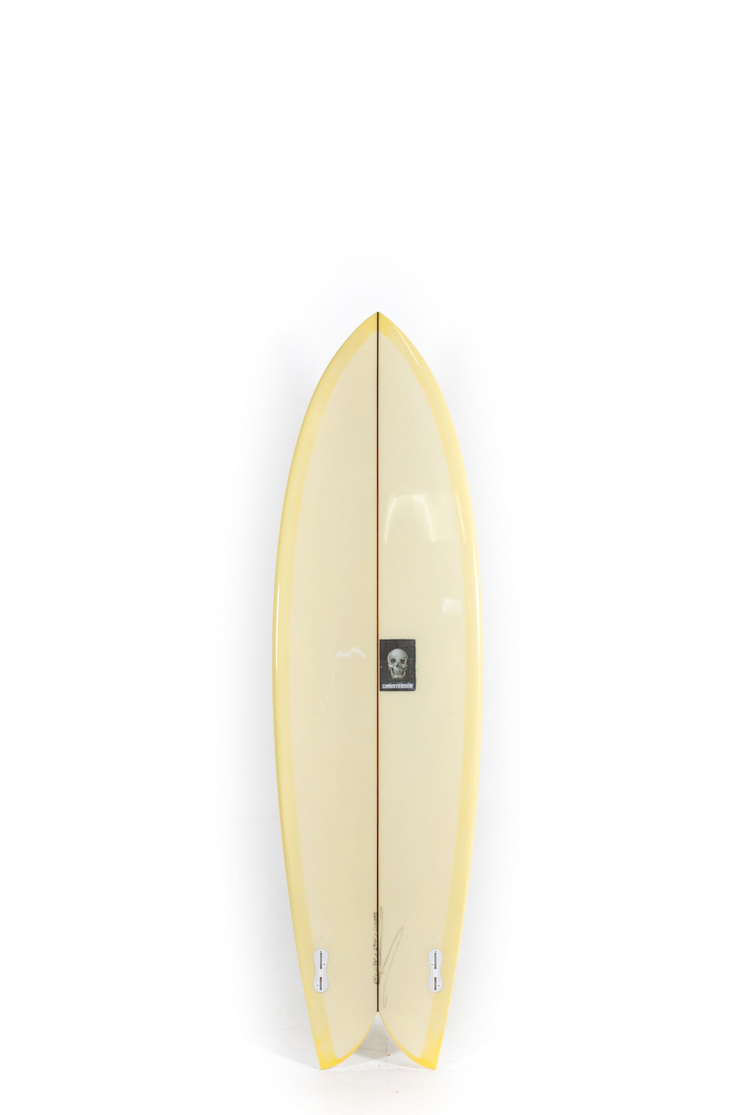 Light Yellow Christenson Surfboard Long Phish 2.0 size 6'4" at Pukas Surf Shop - 2
