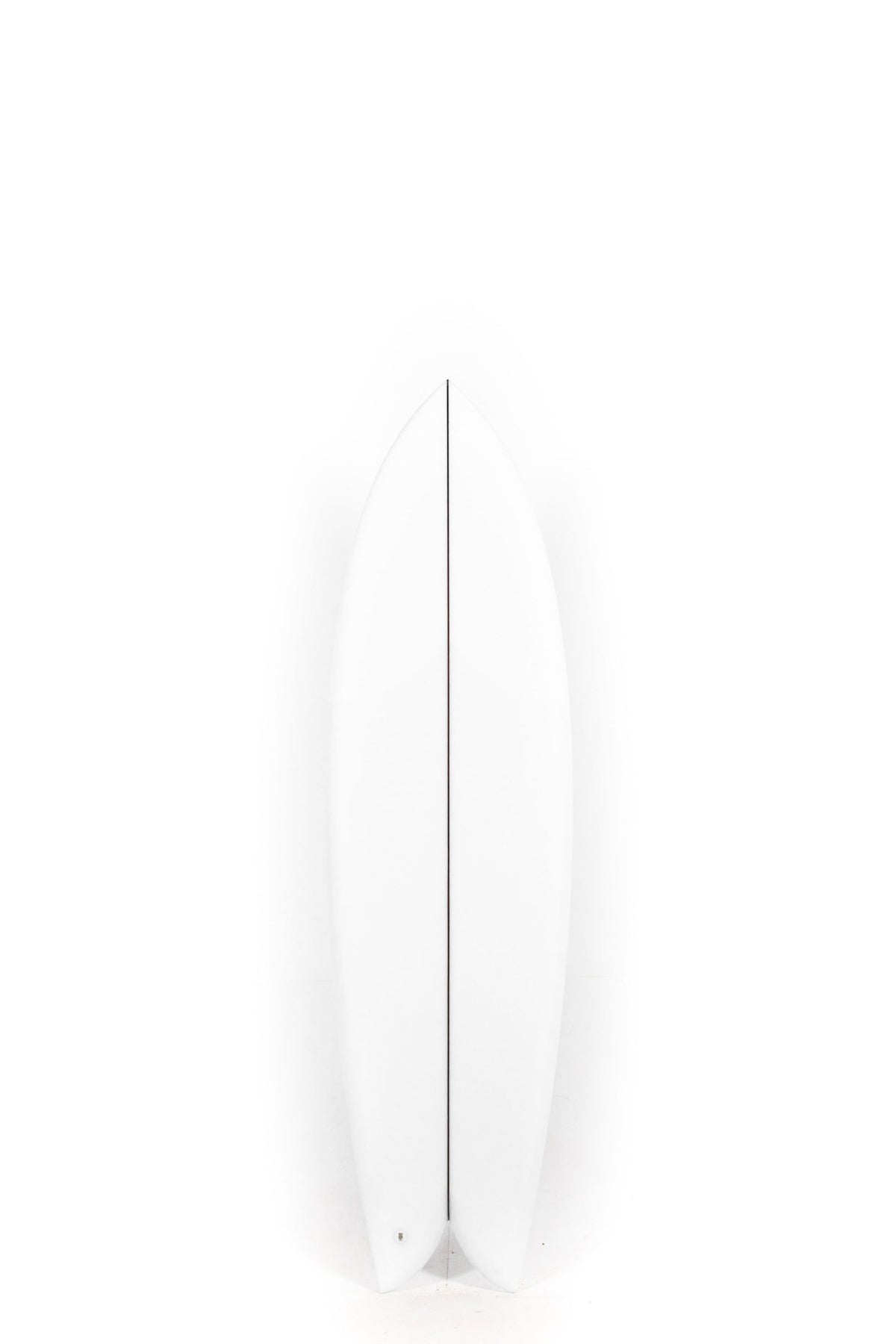 White Christenson Long Phish size 6'4" on a white background by Pukas Surf Shop