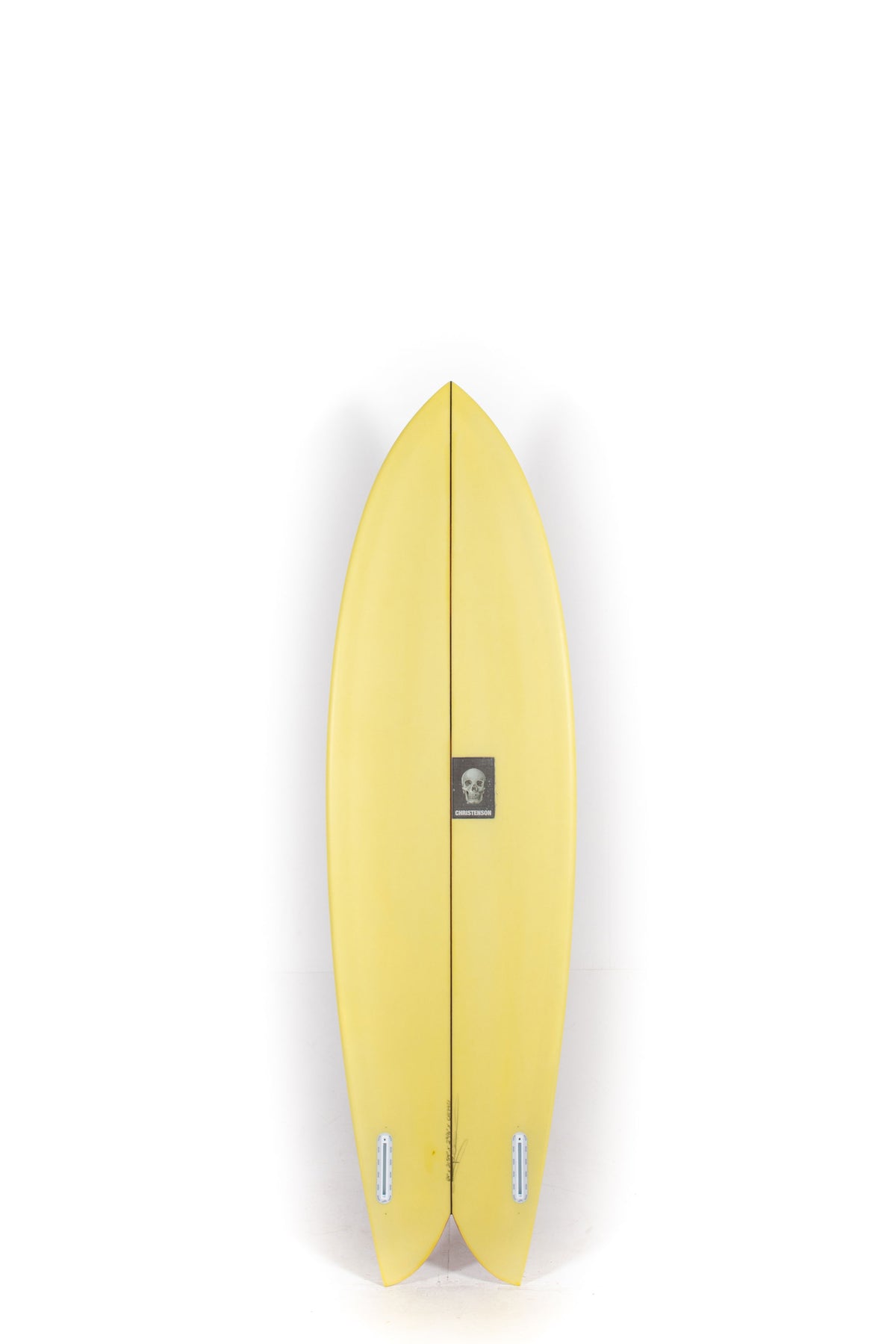Yellow and pink Long Phish 2.0 size 6'4" on a white background by Pukas Surf Shop - 2