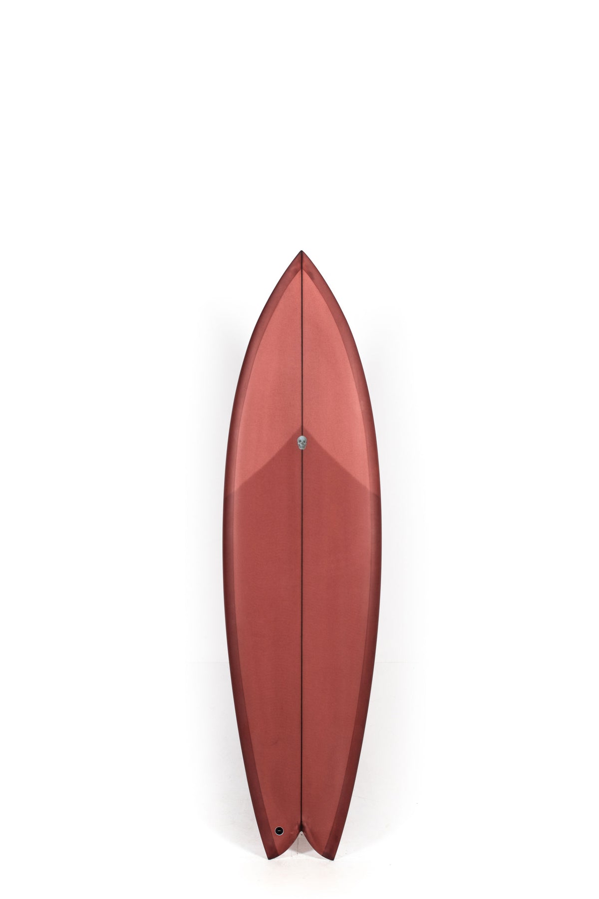 Burgundy Christenson Surfboard Nautilus size 6'6" on a white background by Pukas Surf Shop