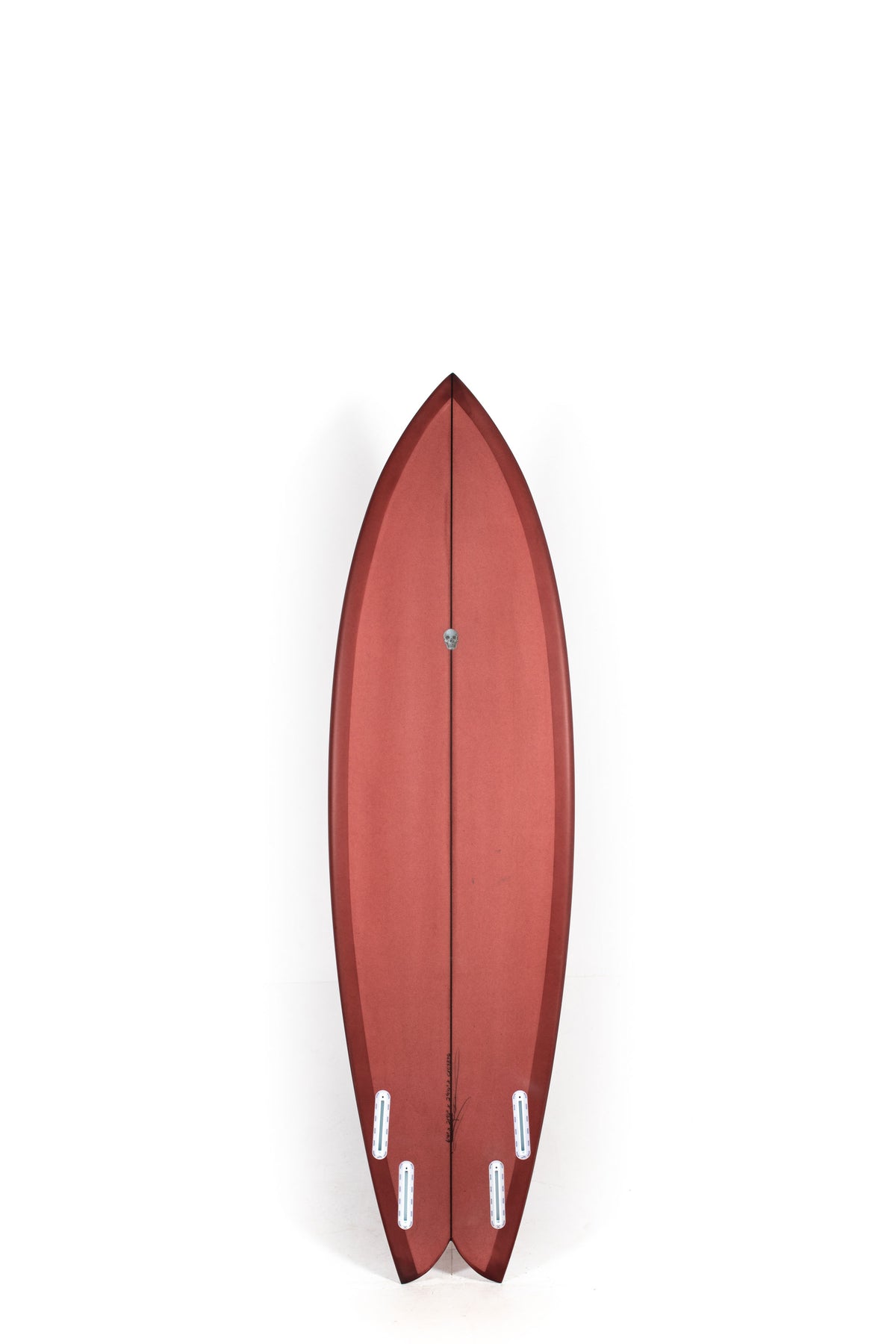 Burgundy Christenson Surfboard Nautilus size 6'6" on a white background by Pukas Surf Shop - 2
