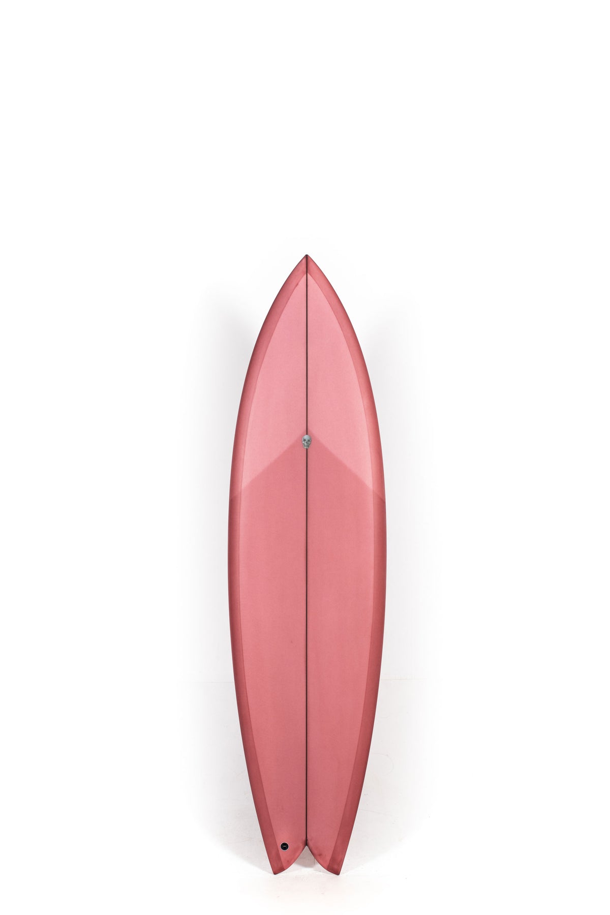 Burgundy Christenson Surfboard Nautilus size 6'8" on a white background by Pukas Surf Shop