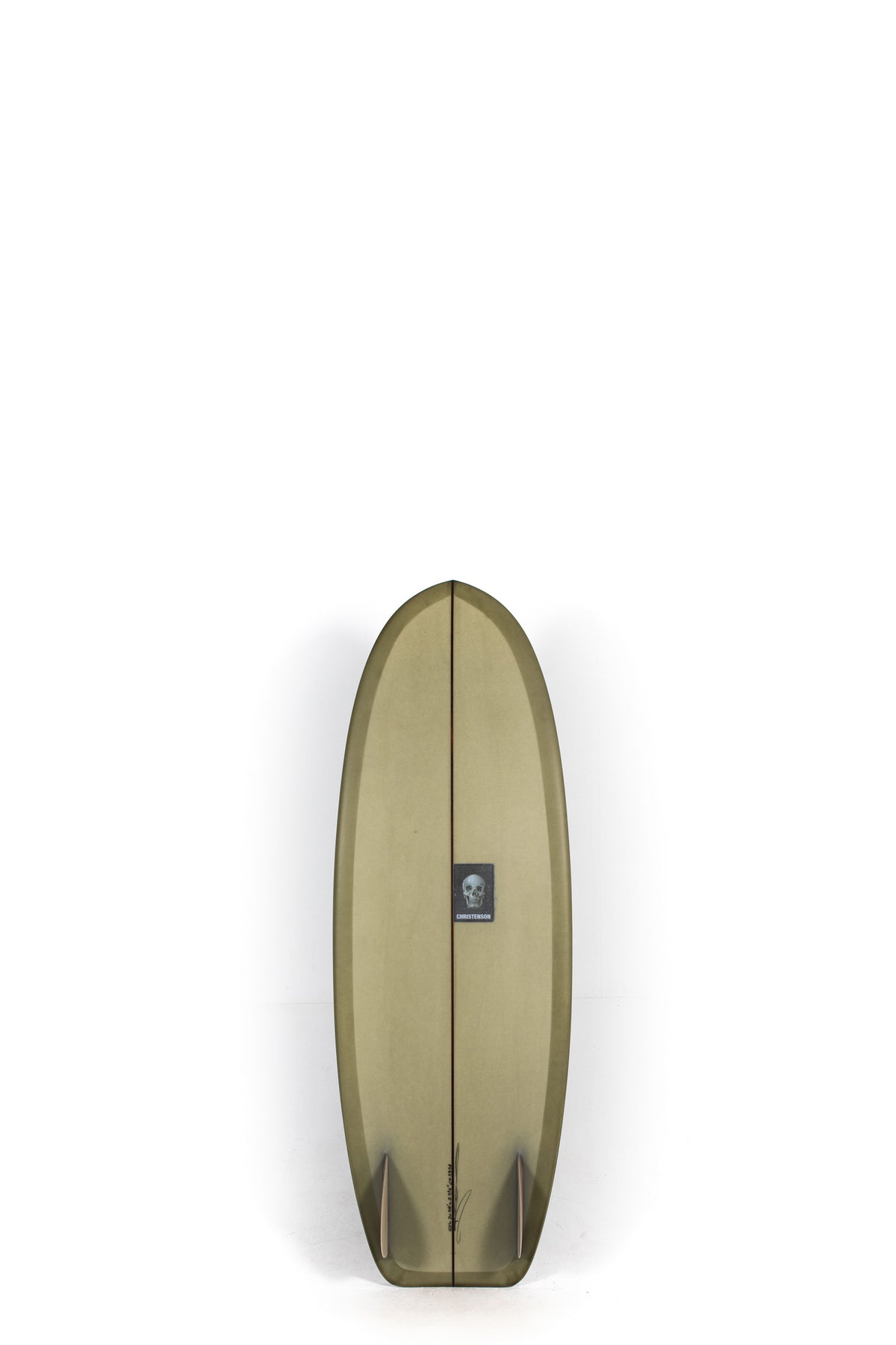 Green Christenson Surfboard Ocean Racer size 5'2" on a white background by Pukas Surf shop - 2