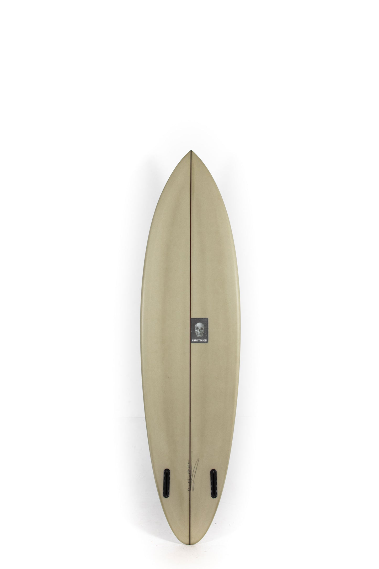 White and Green Christenson Osprey Surfboard on a white Background by Pukas Surf Shop - 2