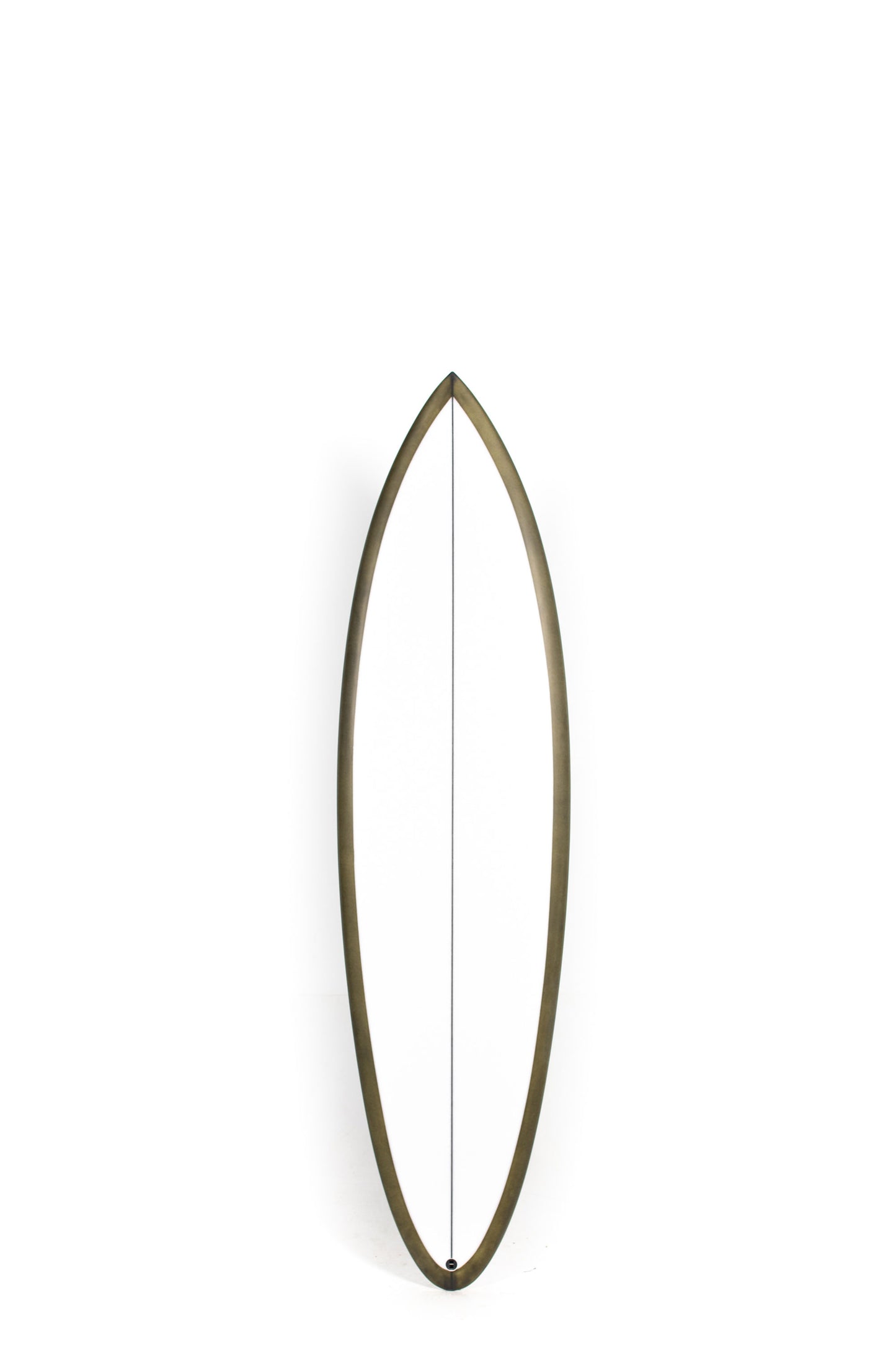 White and green Christenson Surfboard Osprey size 6'6" on a white background by Pukas Surf Shop