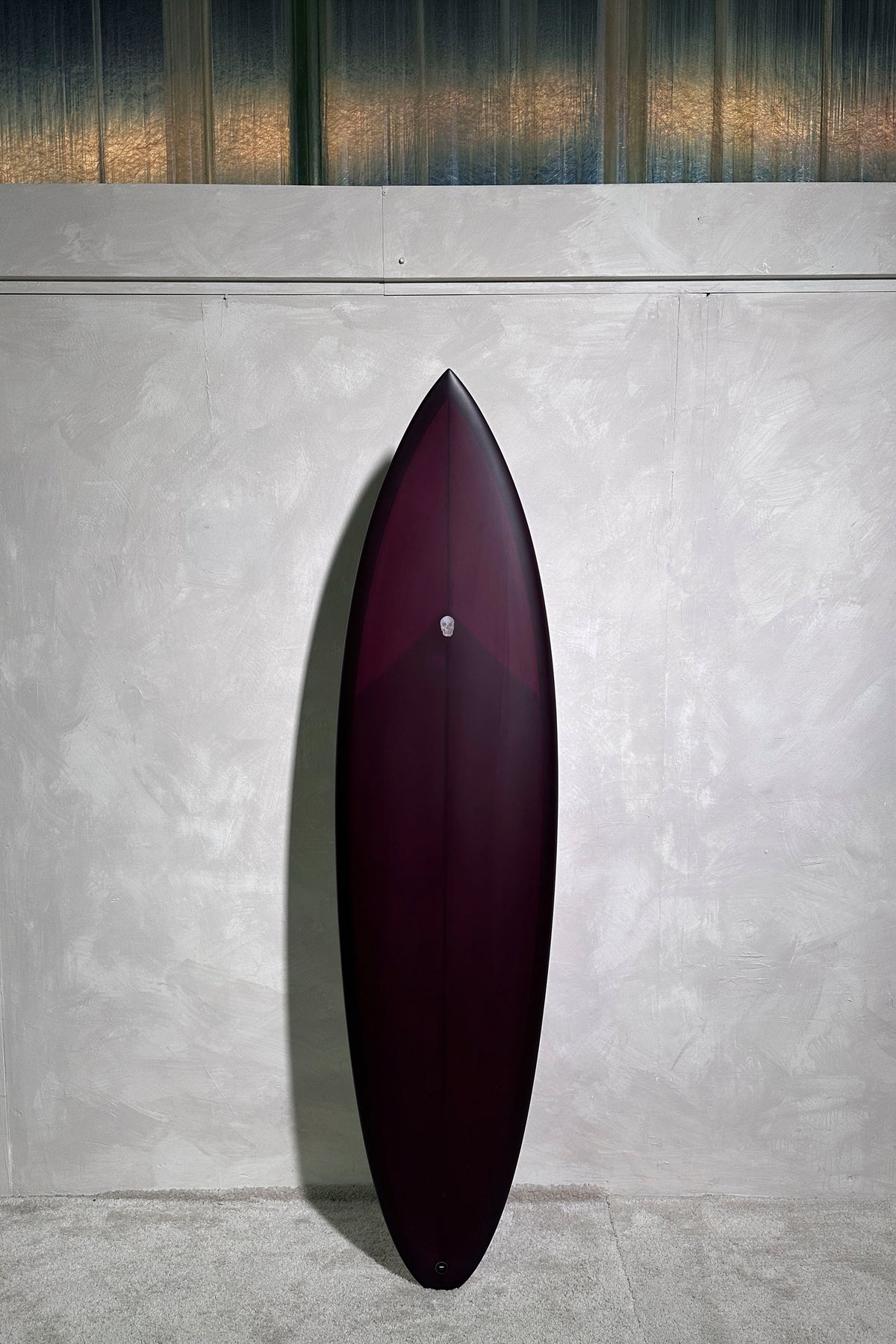 Wine red christenson Surfboard osprey size 6'8" on a white background by Pukas surf shop