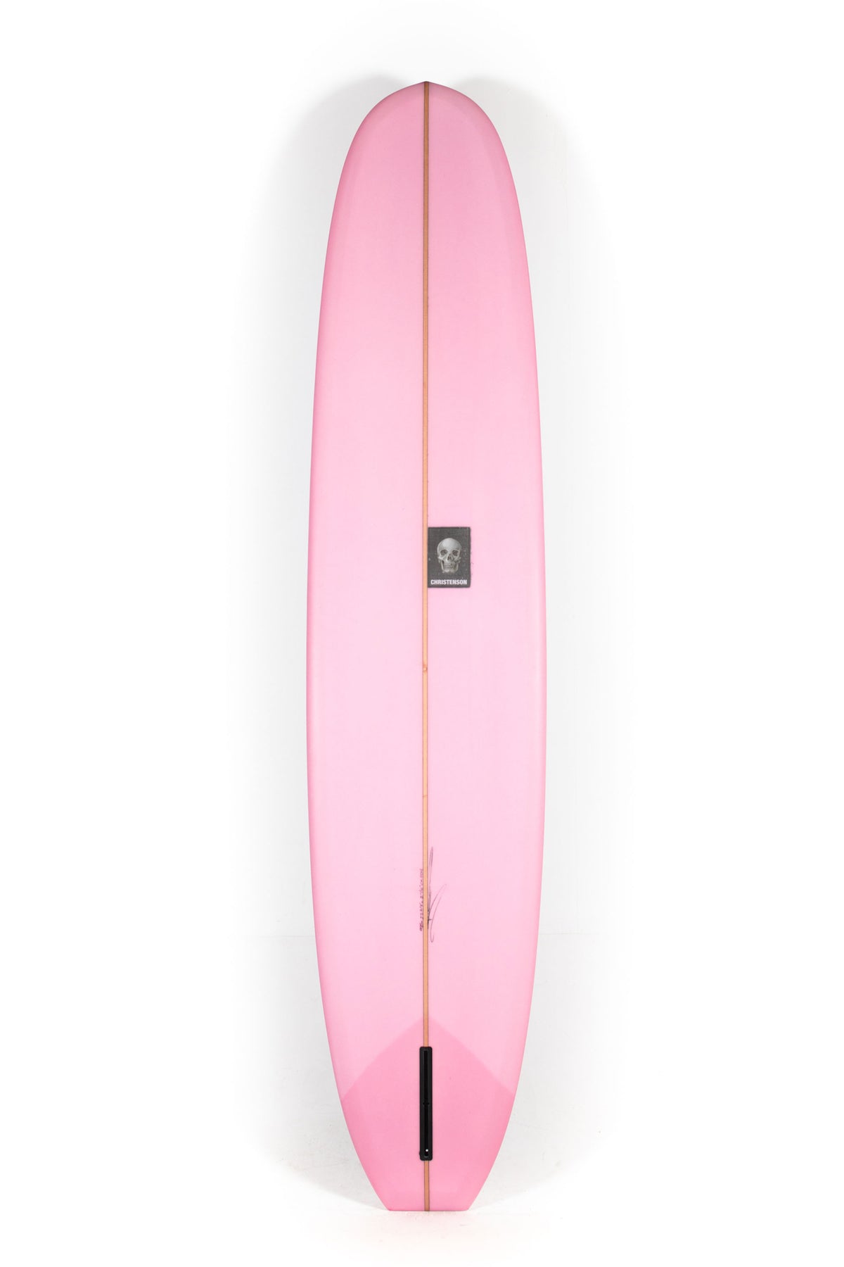 White and pink christenson surfboard size 9'2" on a white background by Pukas Surf Shop - 2