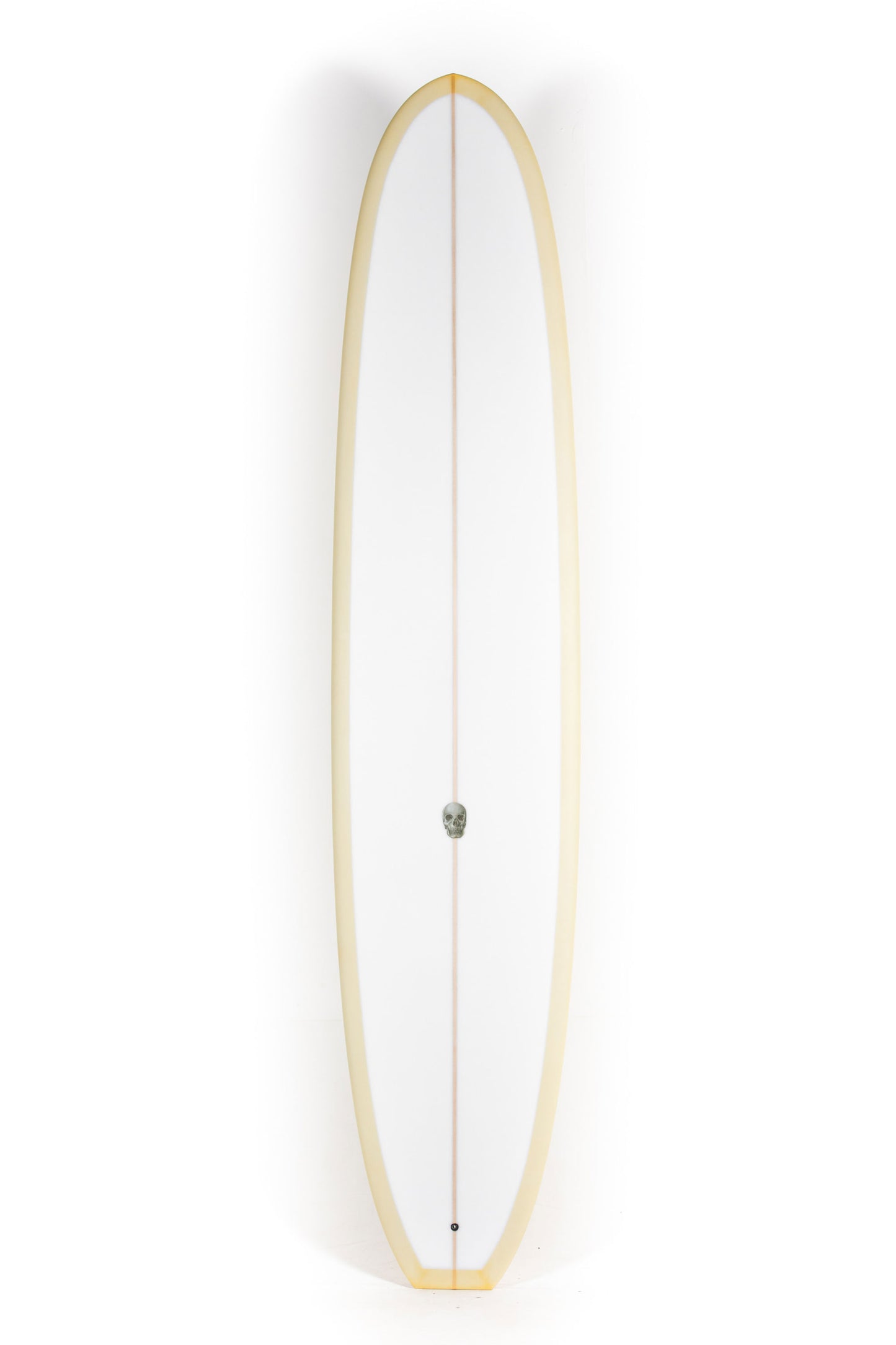 White and beige Christenson Surfboard Scarlet Begonia size 9'5" at Pukas Surf Shop