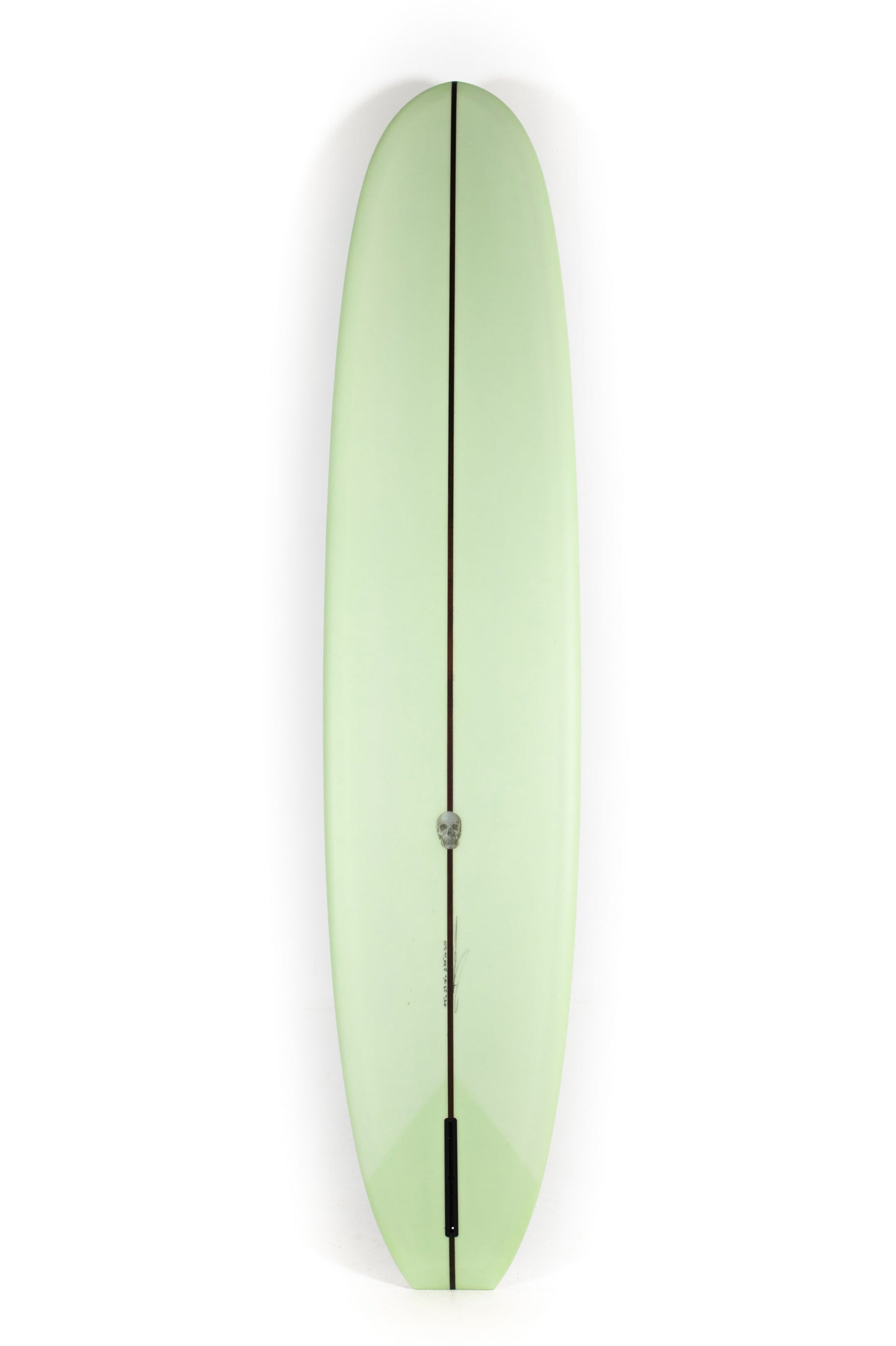 Green and white Christenson Longboard Scarlet Begonia size 9'5" on a white background by Pukas Surf Shop - 2